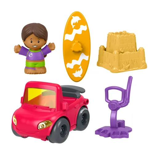 Fisher-Price Little People 5er-Set mit Abenteuer-Figuren und Fahrzeugen, Stil kann abweichen