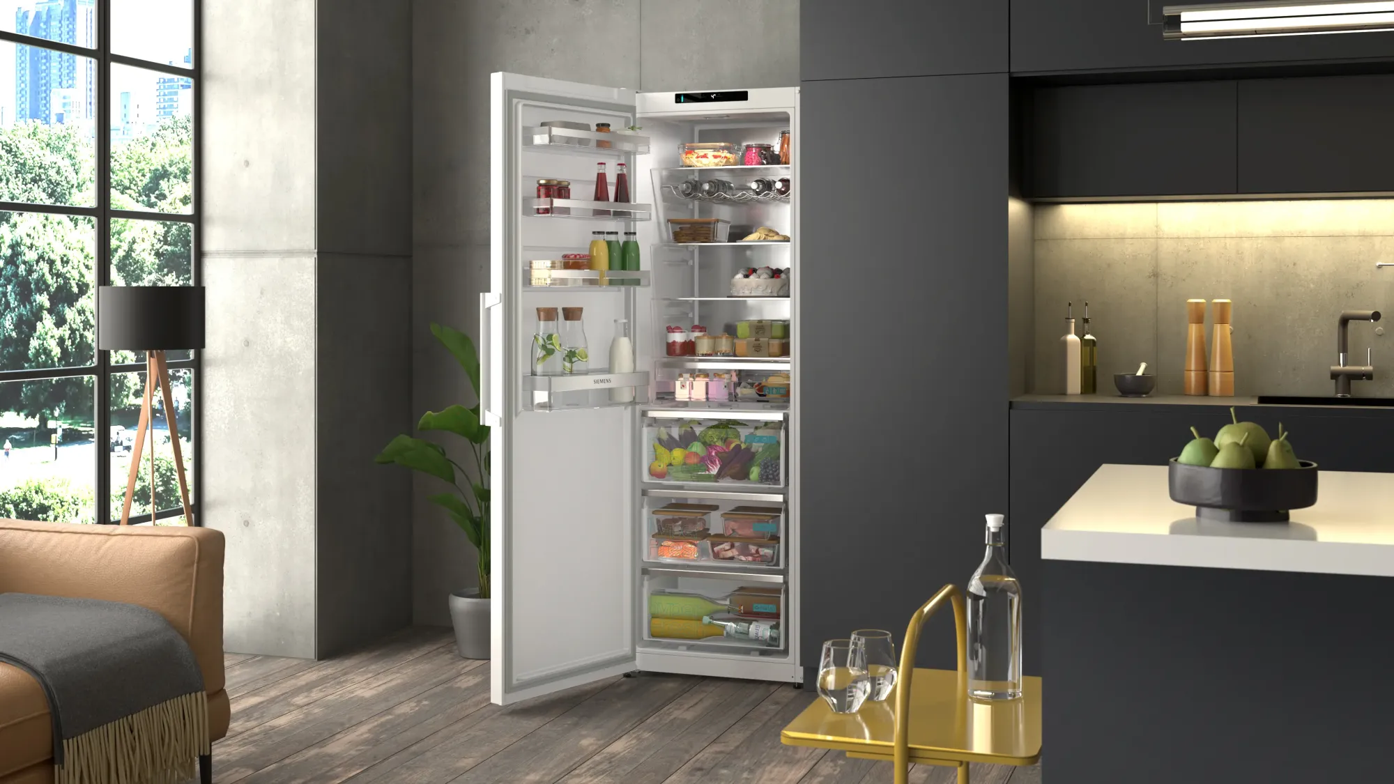 iQ300 Réfrigérateur pose-libre 186.2 x 59.5 cm Blanc KS36NVWCG