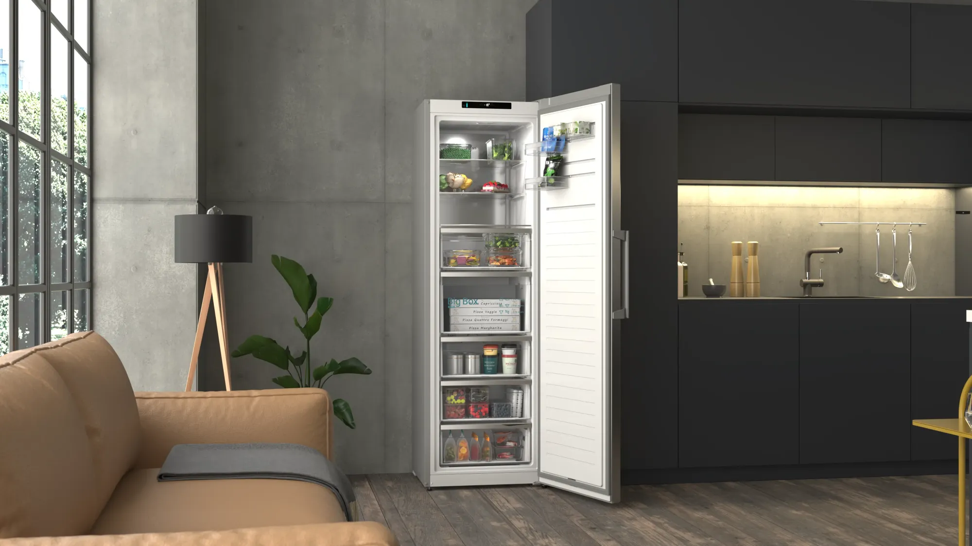 iQ300 Congélateur pose-libre 186.2 x 59.5 cm Inox GS36NVICG