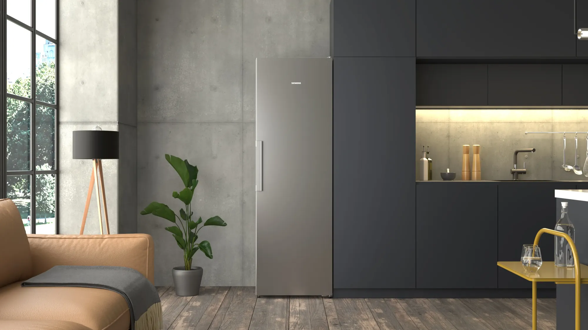 iQ300 Congélateur pose-libre 186.2 x 59.5 cm Inox GS36NVICG