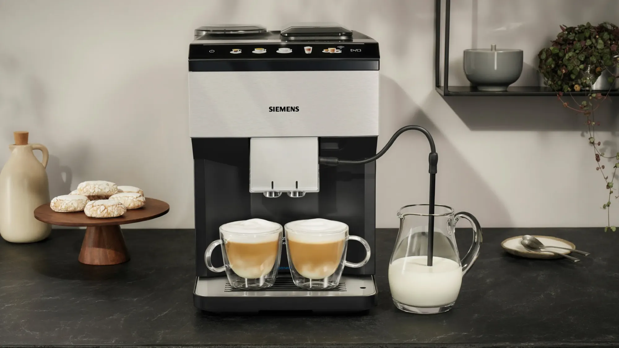 Machine à café tout-automatique EQ500 classic connect Inox, Noir TP516DX3