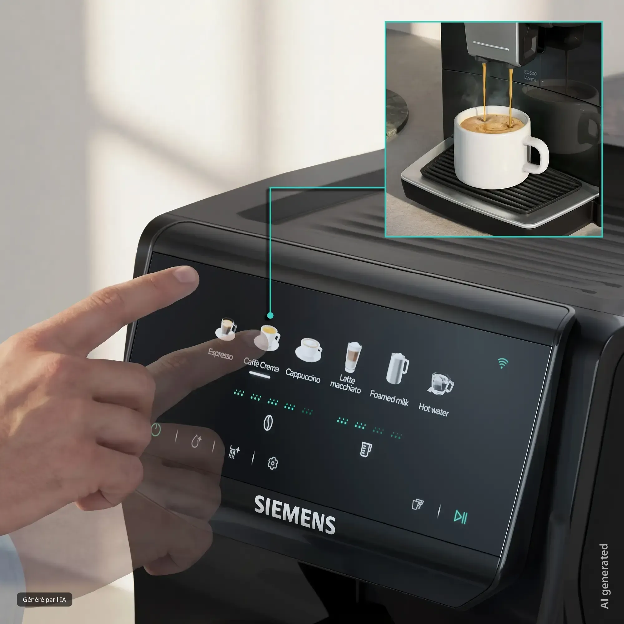 Machine à café tout-automatique EQ500 iAroma Noir lustré TP551E07