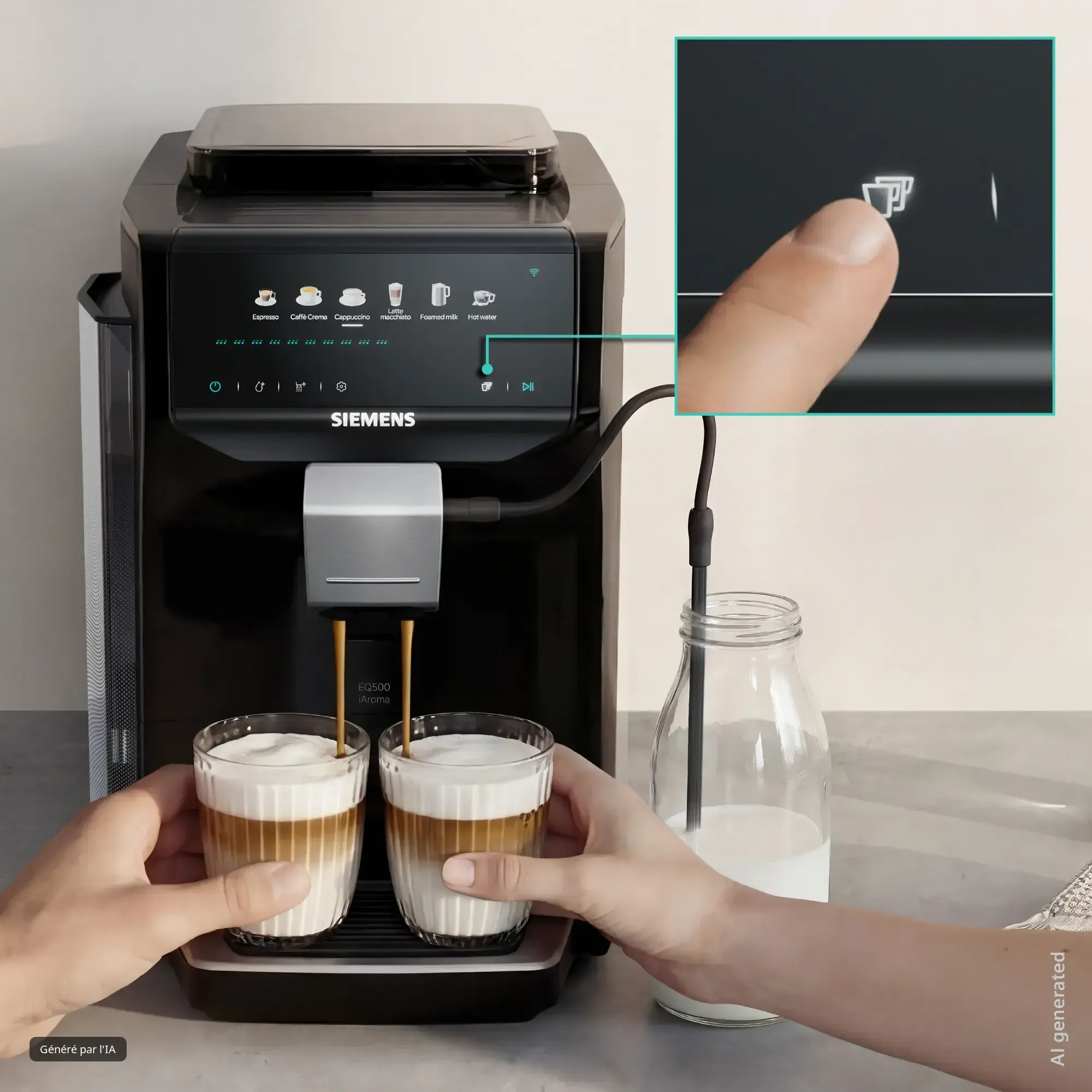 Machine à café tout-automatique EQ500 iAroma Noir lustré TP551E07