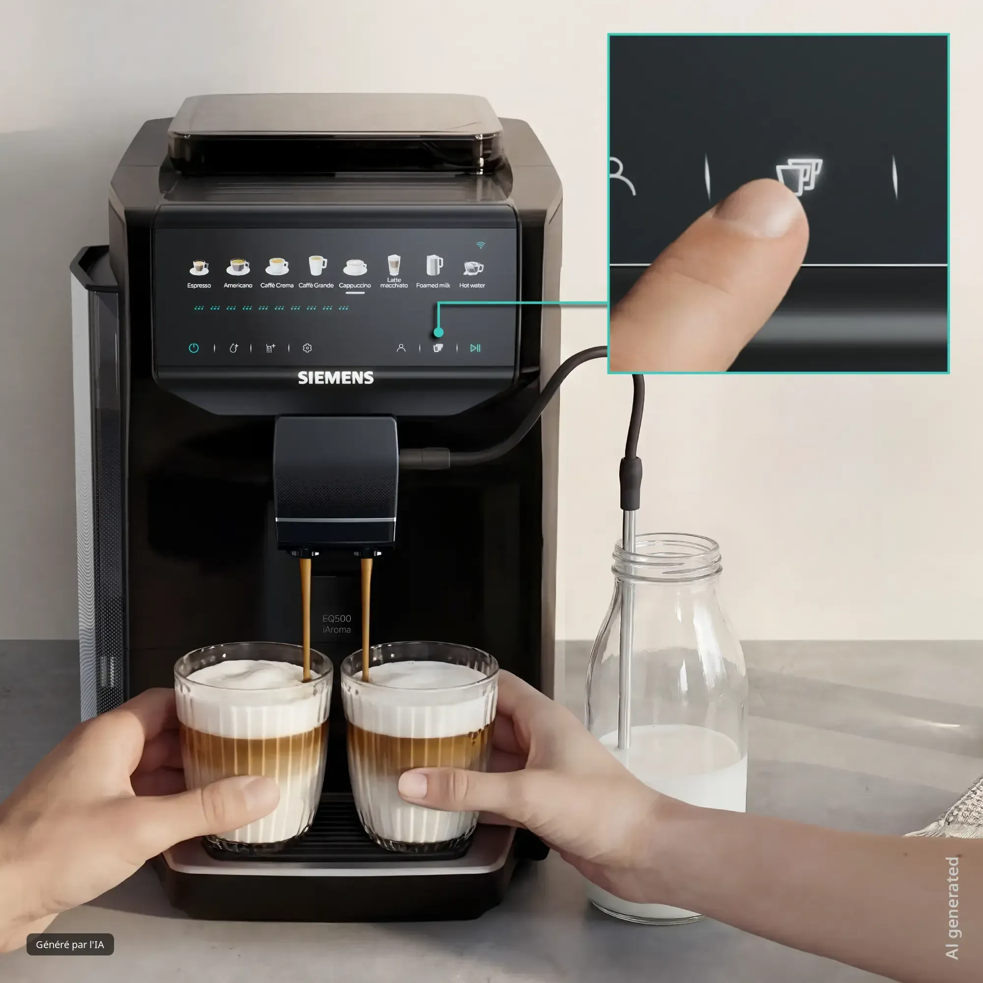 Machine à café tout-automatique EQ500 iAroma Noir lustré TP553E19