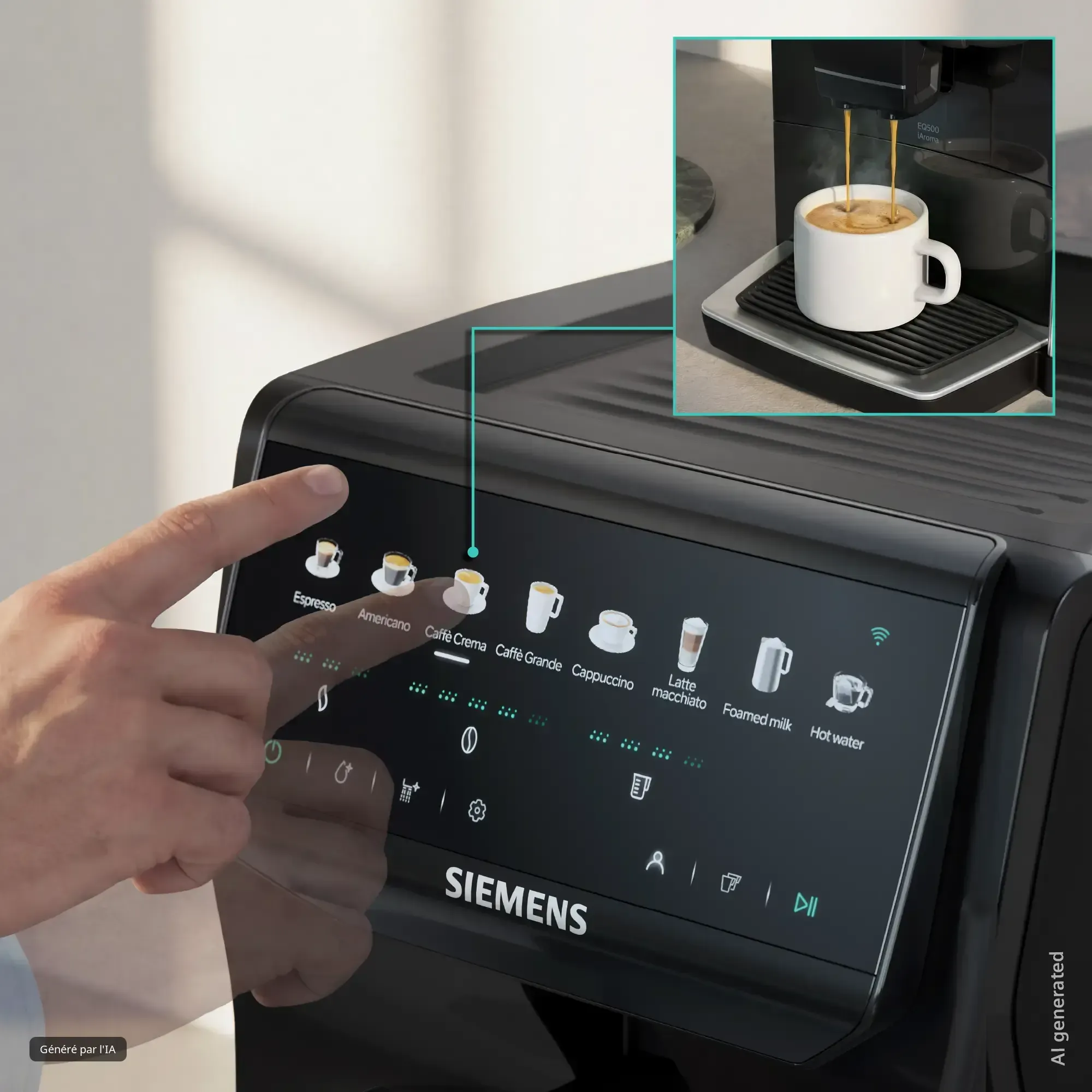 Machine à café tout-automatique EQ500 iAroma Noir lustré TP553E19