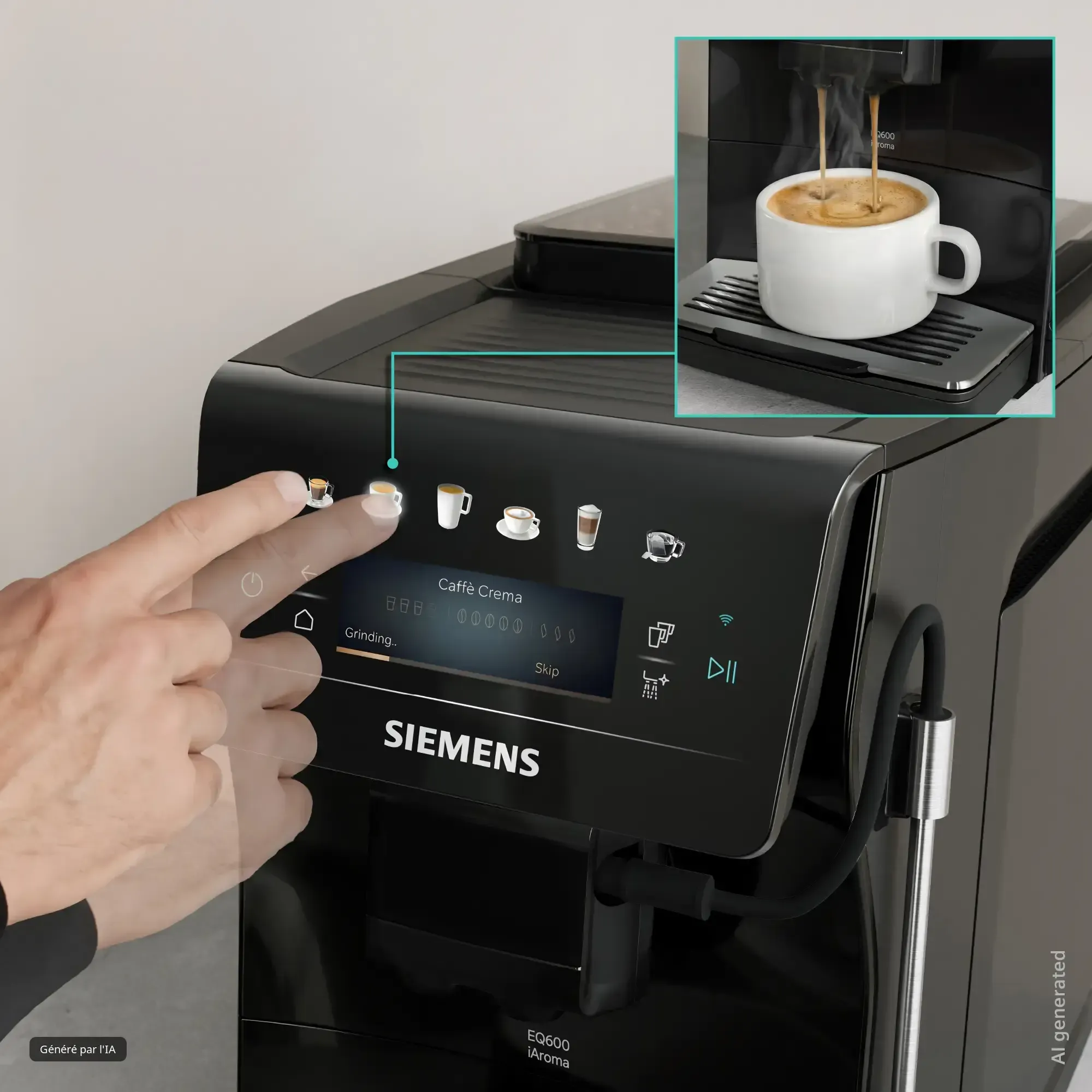 Machine à café tout-automatique EQ600 iAroma Noir lustré TP601E09