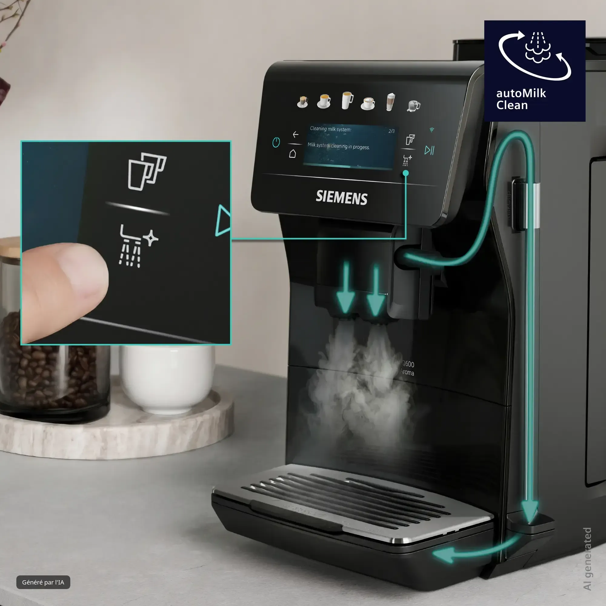Machine à café tout-automatique EQ600 iAroma Noir lustré TP601E09