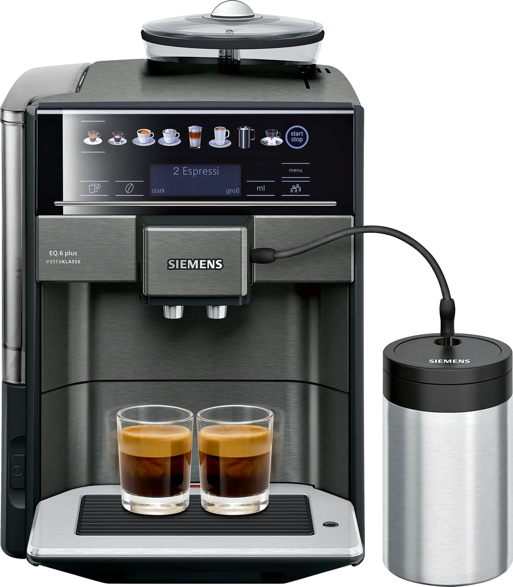 Machine à café tout-automatique EQ6 plus extraKlasse Inox foncé TE657F09DE