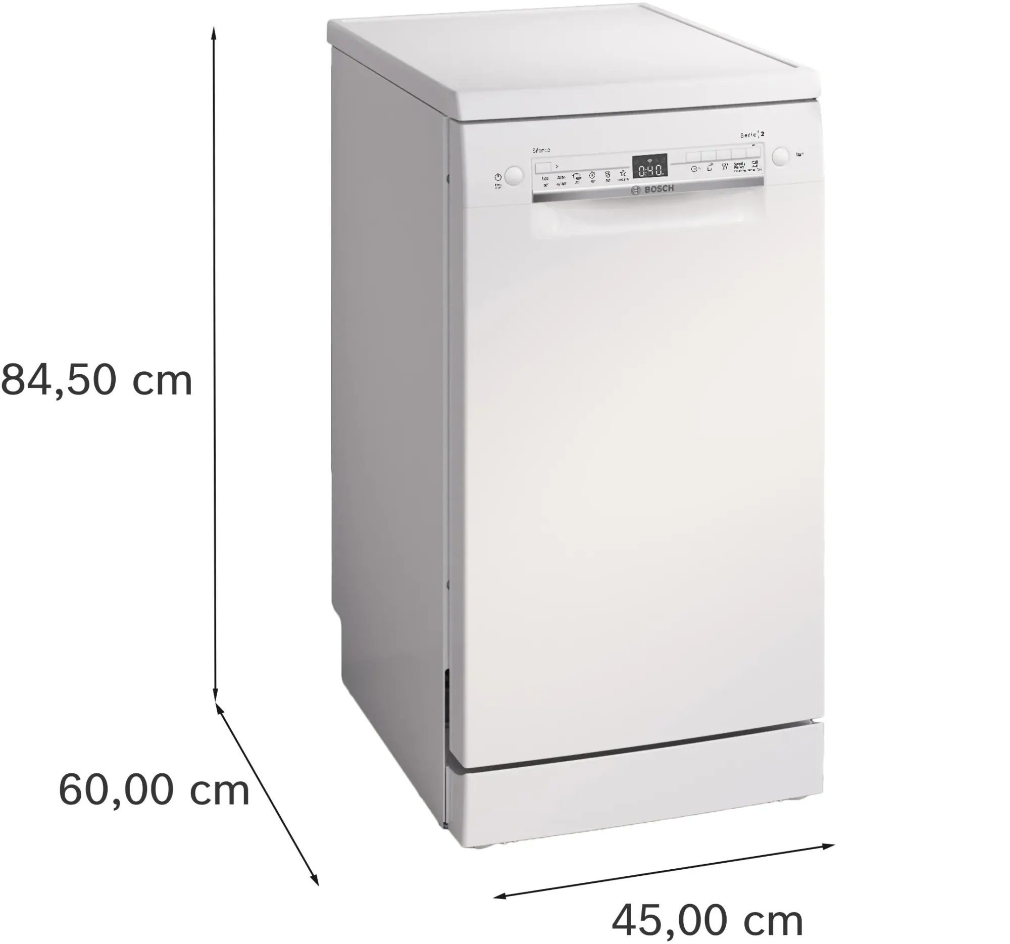 Série 2 Lave-vaisselle pose-libre 45 cm Blanc SPS2HKW55E