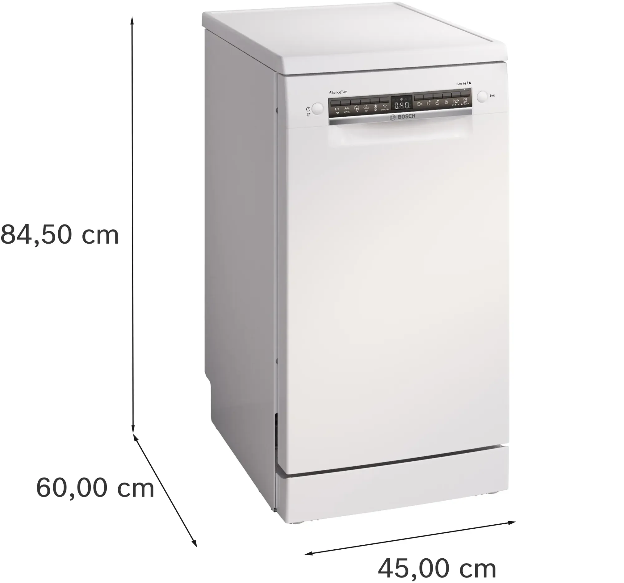 Série 4 Lave-vaisselle pose-libre 45 cm Acier brossé anti-traces SPS4EMI17E