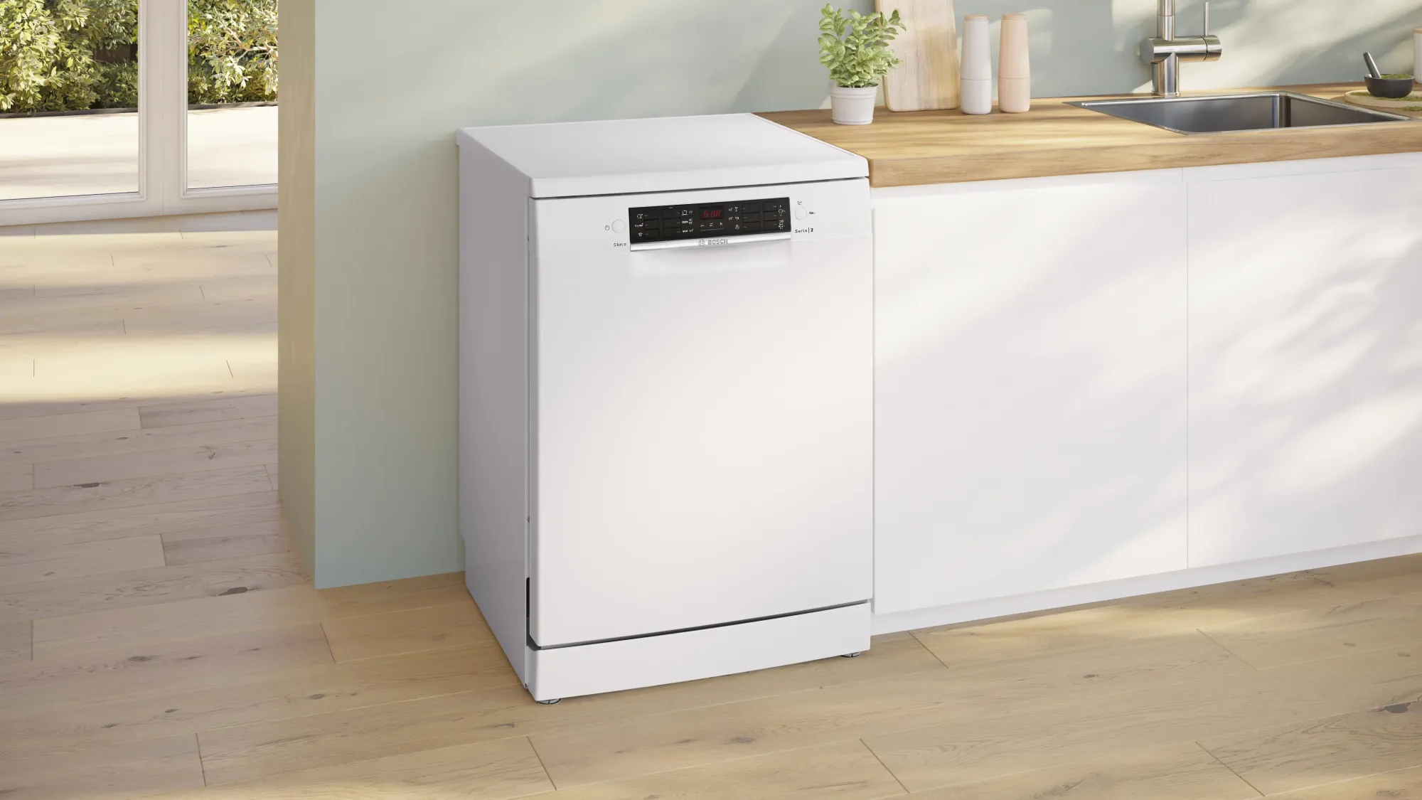 Série 2 Lave-vaisselle pose-libre 60 cm Blanc SMS26AW01F