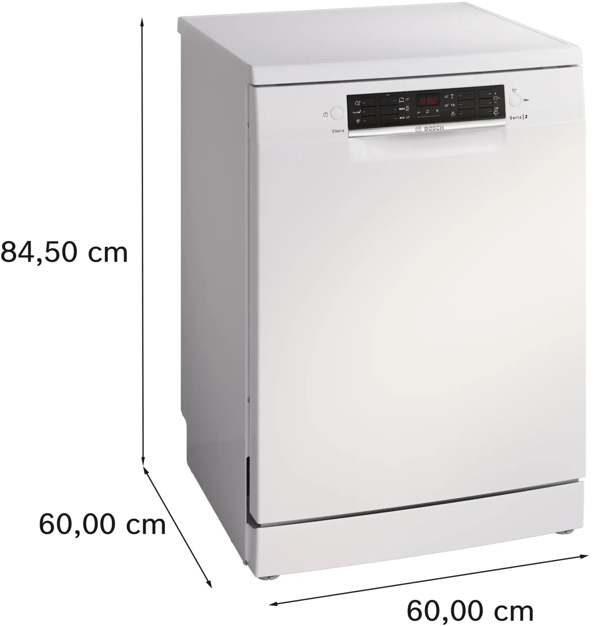 Série 2 Lave-vaisselle pose-libre 60 cm Blanc SMS26AW01F