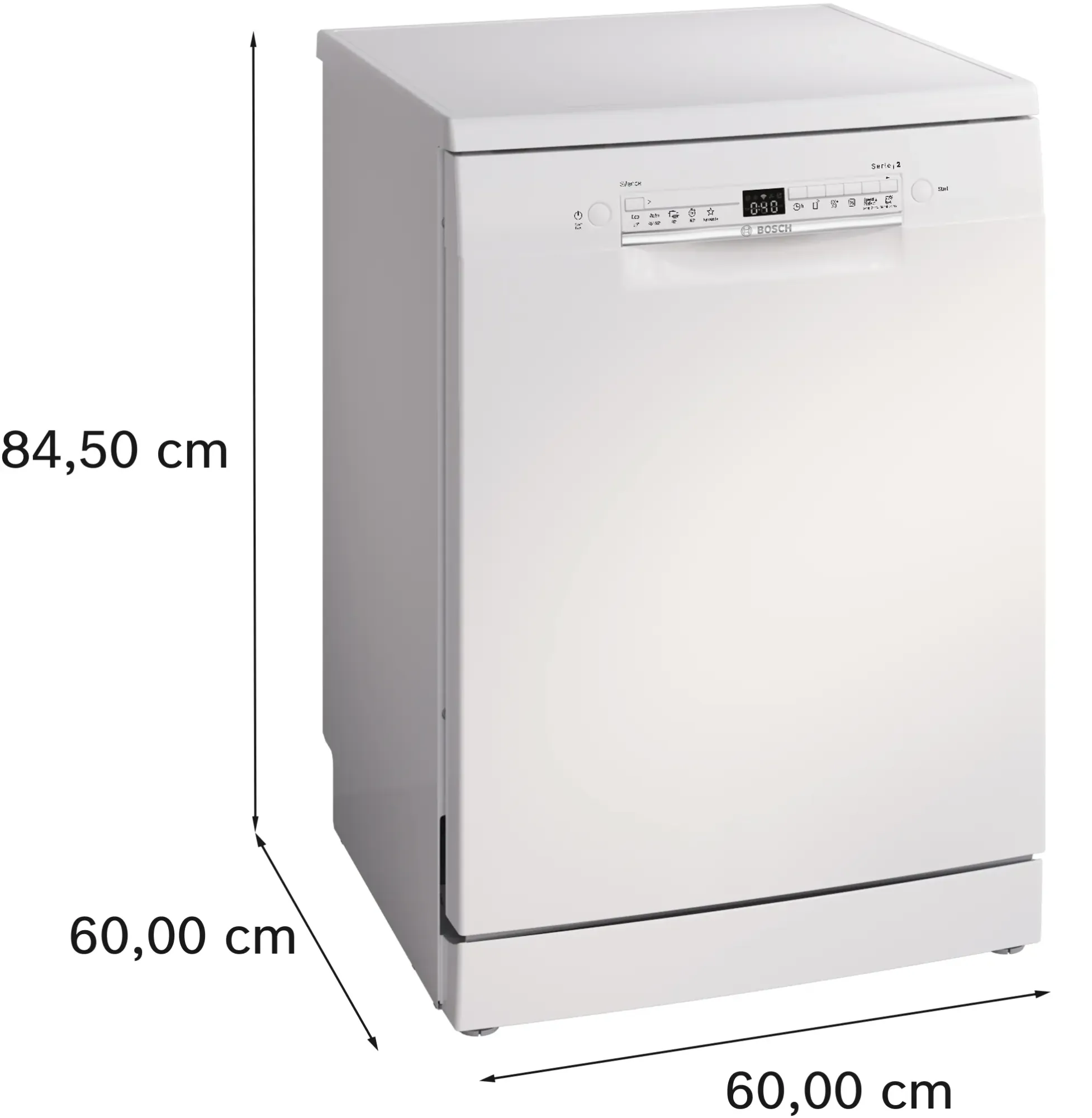 Série 2 Lave-vaisselle pose-libre 60 cm Blanc SMS2HTW02E