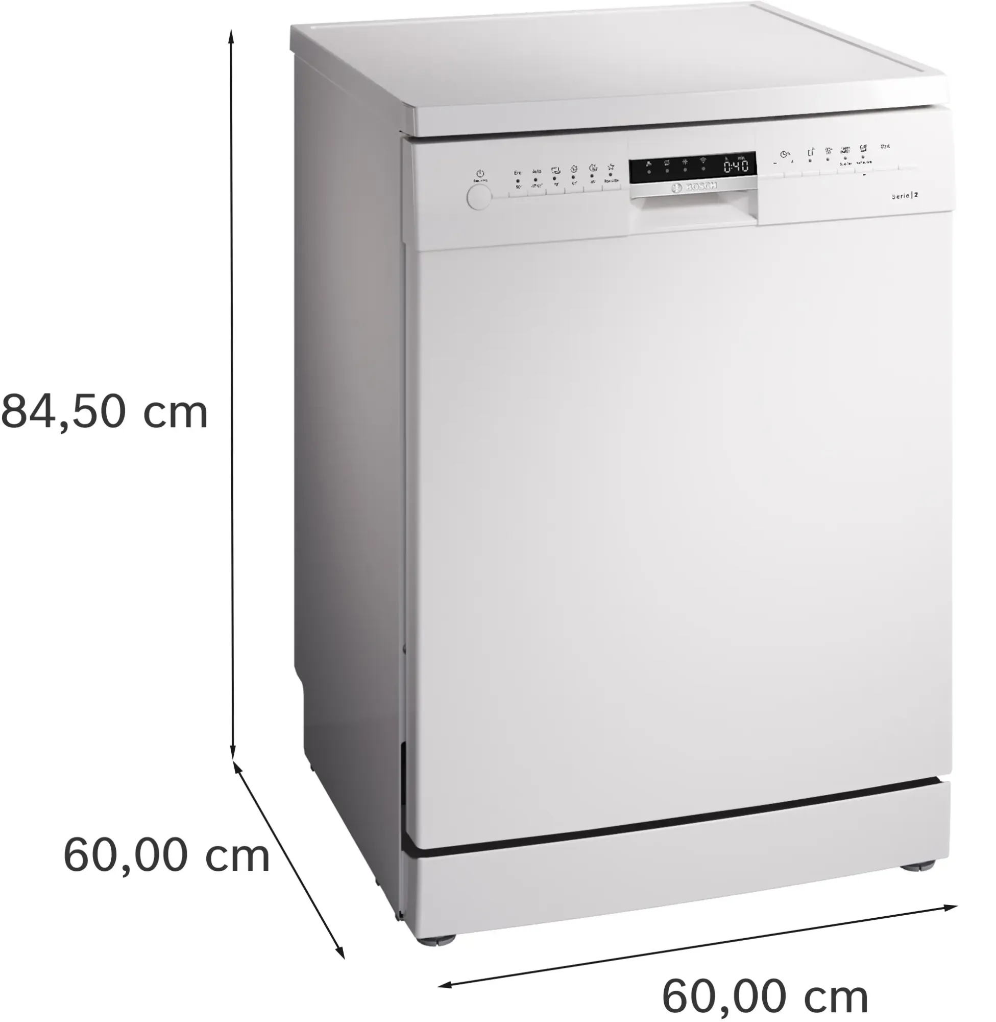 Série 2 Lave-vaisselle pose-libre 60 cm Blanc SMS2ITW65E