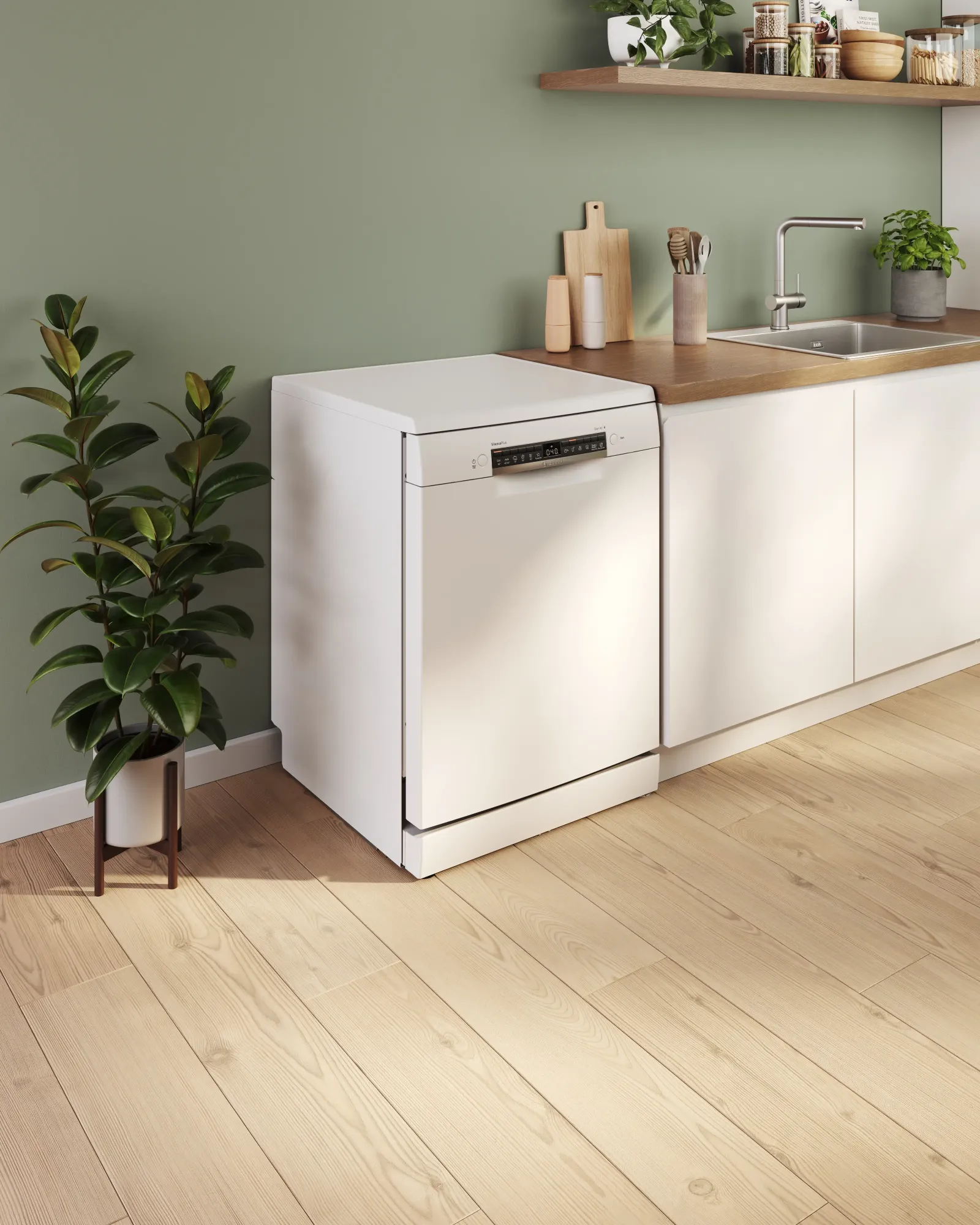 Série 4 Lave-vaisselle pose-libre 60 cm Blanc SMS4EMW06E