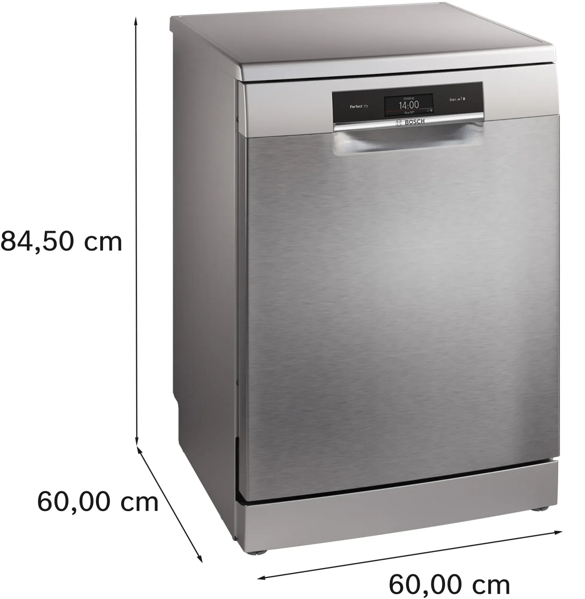 Série 8 Lave-vaisselle pose-libre 60 cm Acier brossé anti-traces SMS8TCI04E