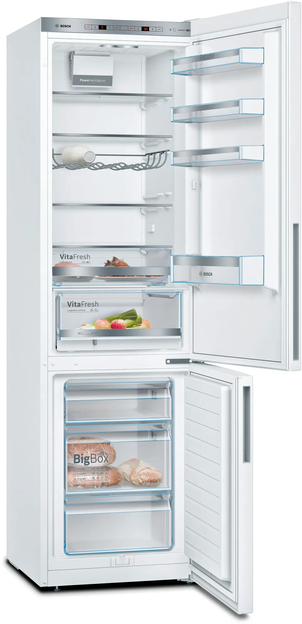 Série 6 Réfrigérateur combiné pose-libre 201 x 60 cm Blanc KGE39AWCA