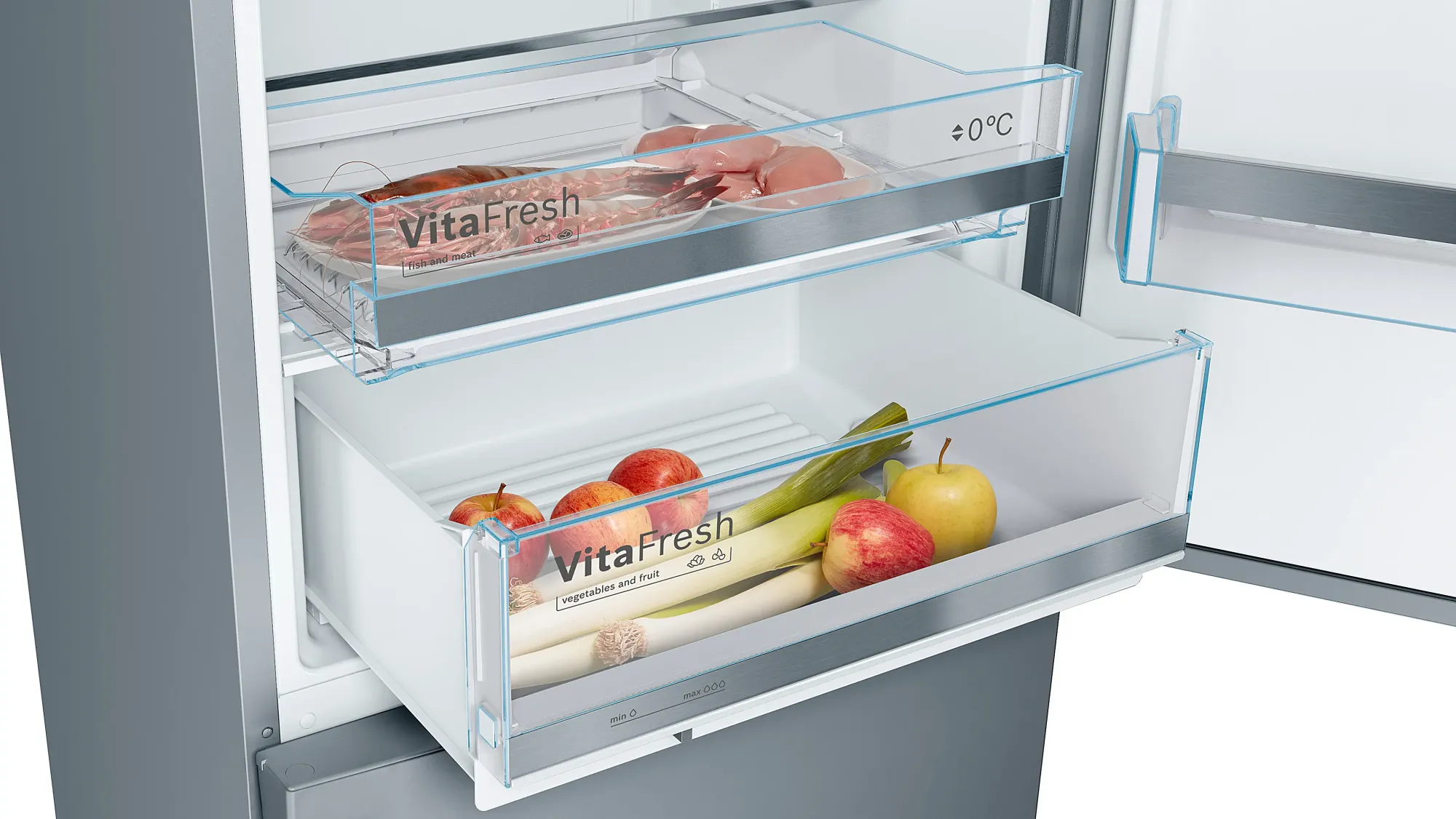 Série 6 Réfrigérateur combiné pose-libre 201 x 70 cm Inox KGE49AICA