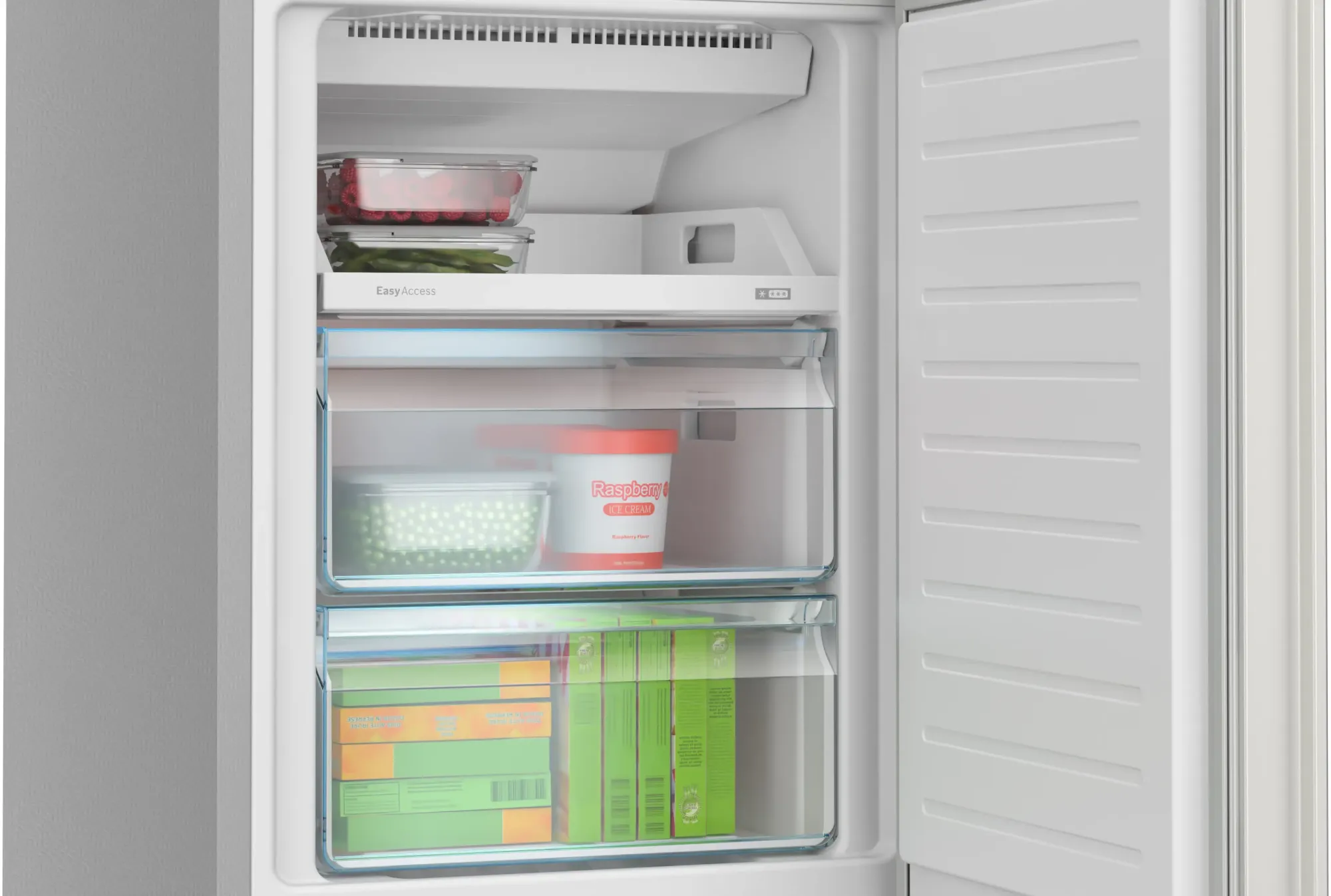 Série 2 Réfrigérateur combiné pose-libre 175.4 x 61.4 cm Argent, Total No Frost KGN33NSDB