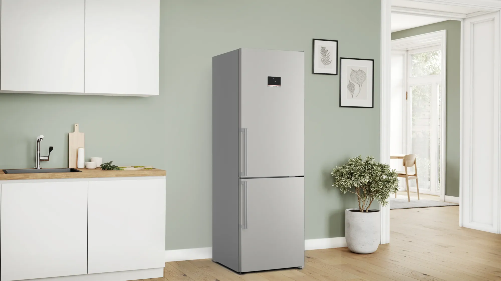 Série 4 Réfrigérateur combiné pose-libre 186 x 60 cm Inox KGN367ICT