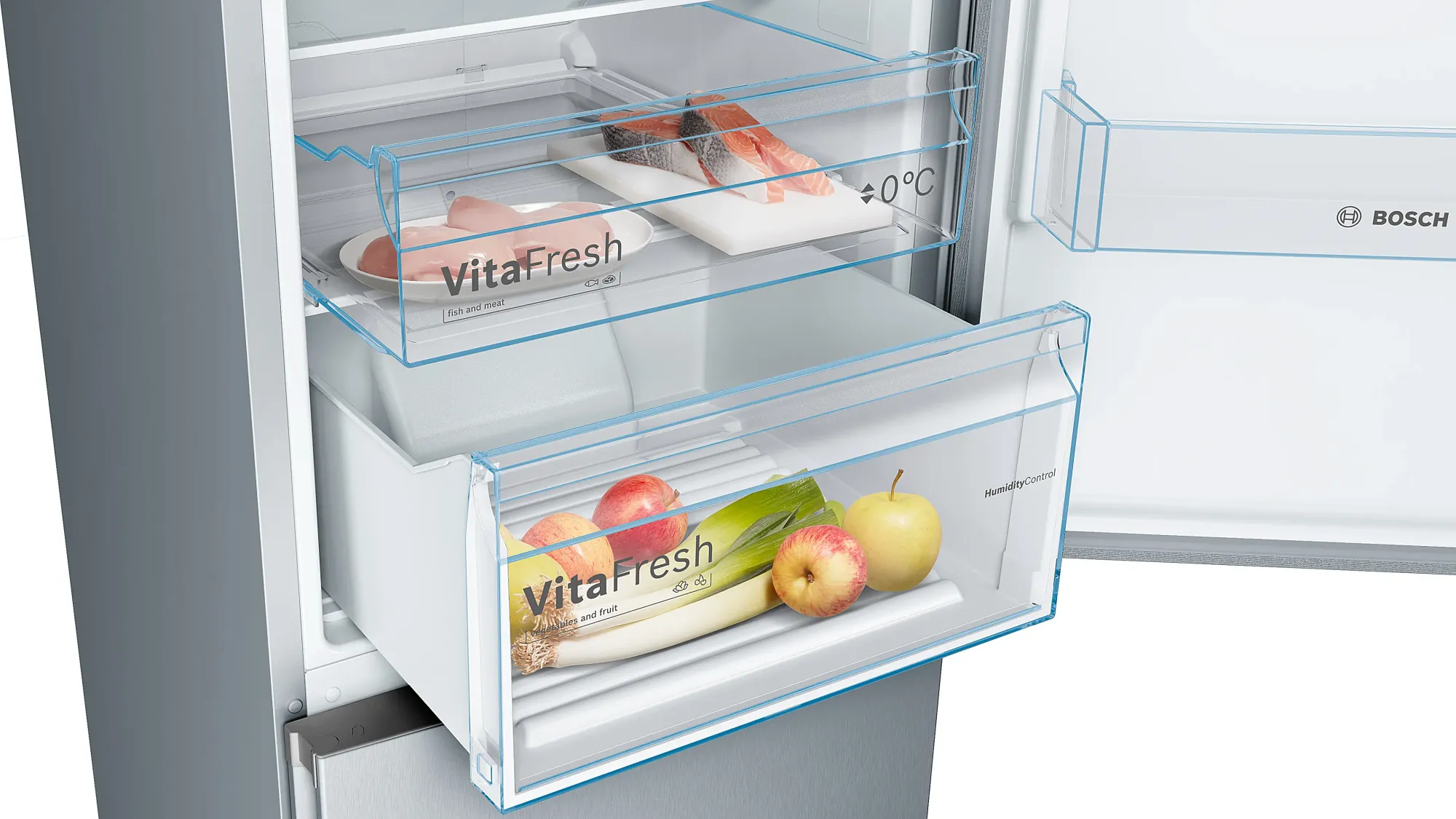 Série 4 Réfrigérateur combiné pose-libre 186 x 60 cm Couleur métallique KGN36VLED