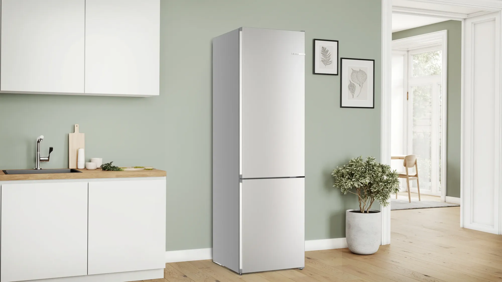 Série 4 Réfrigérateur combiné pose-libre 203 x 60 cm Inox KGN392I1F