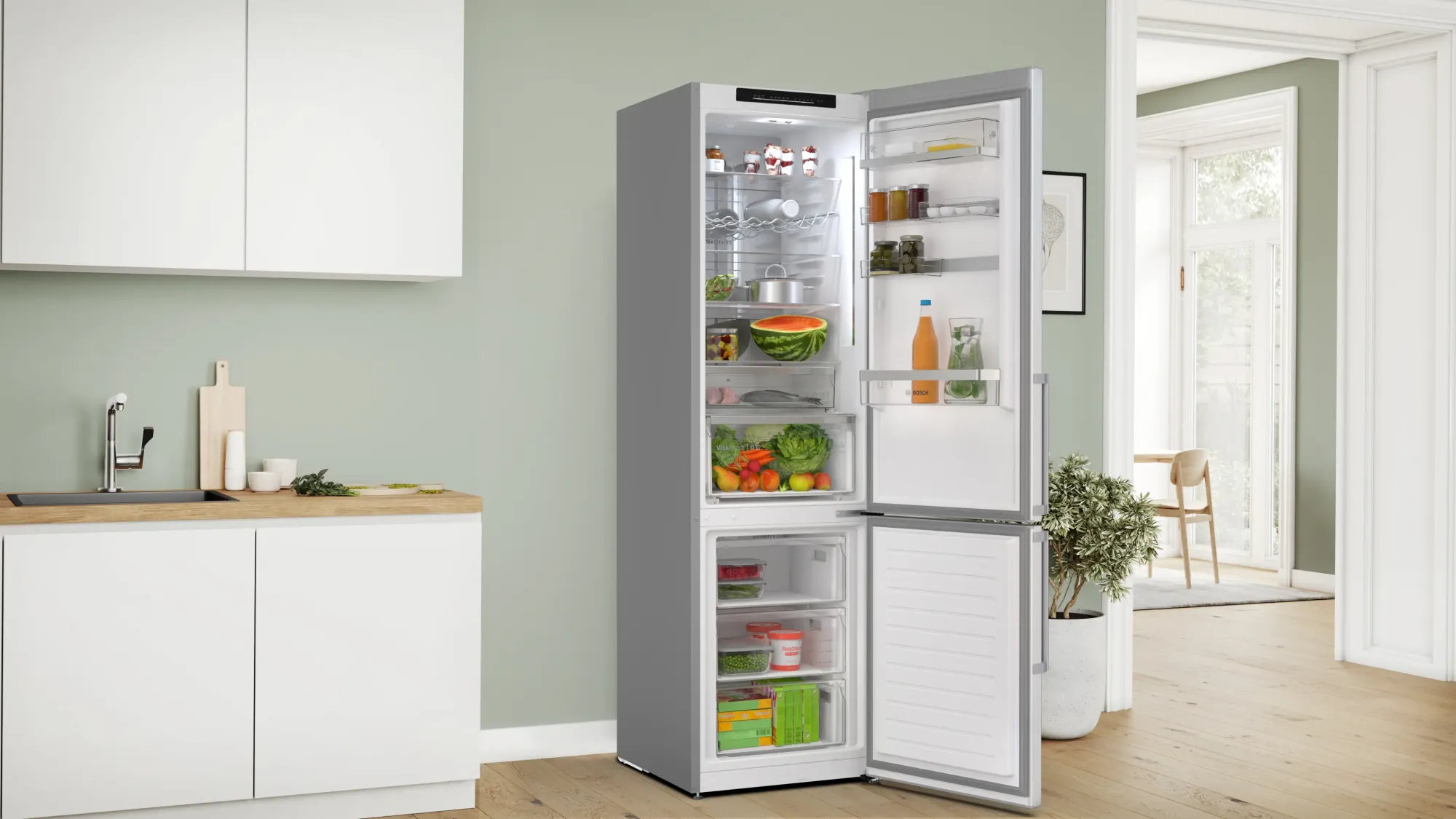 Série 6 Réfrigérateur combiné pose-libre 203 x 60 cm Inox KGN39AIAU