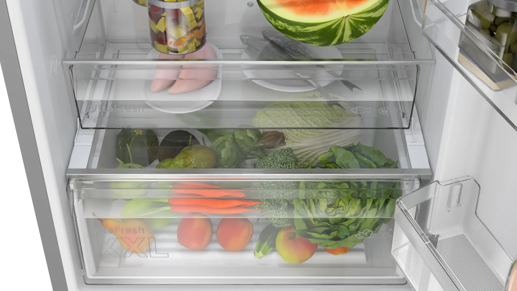 Série 4 Réfrigérateur combiné pose-libre 203 x 70 cm Inox KGN497ICT