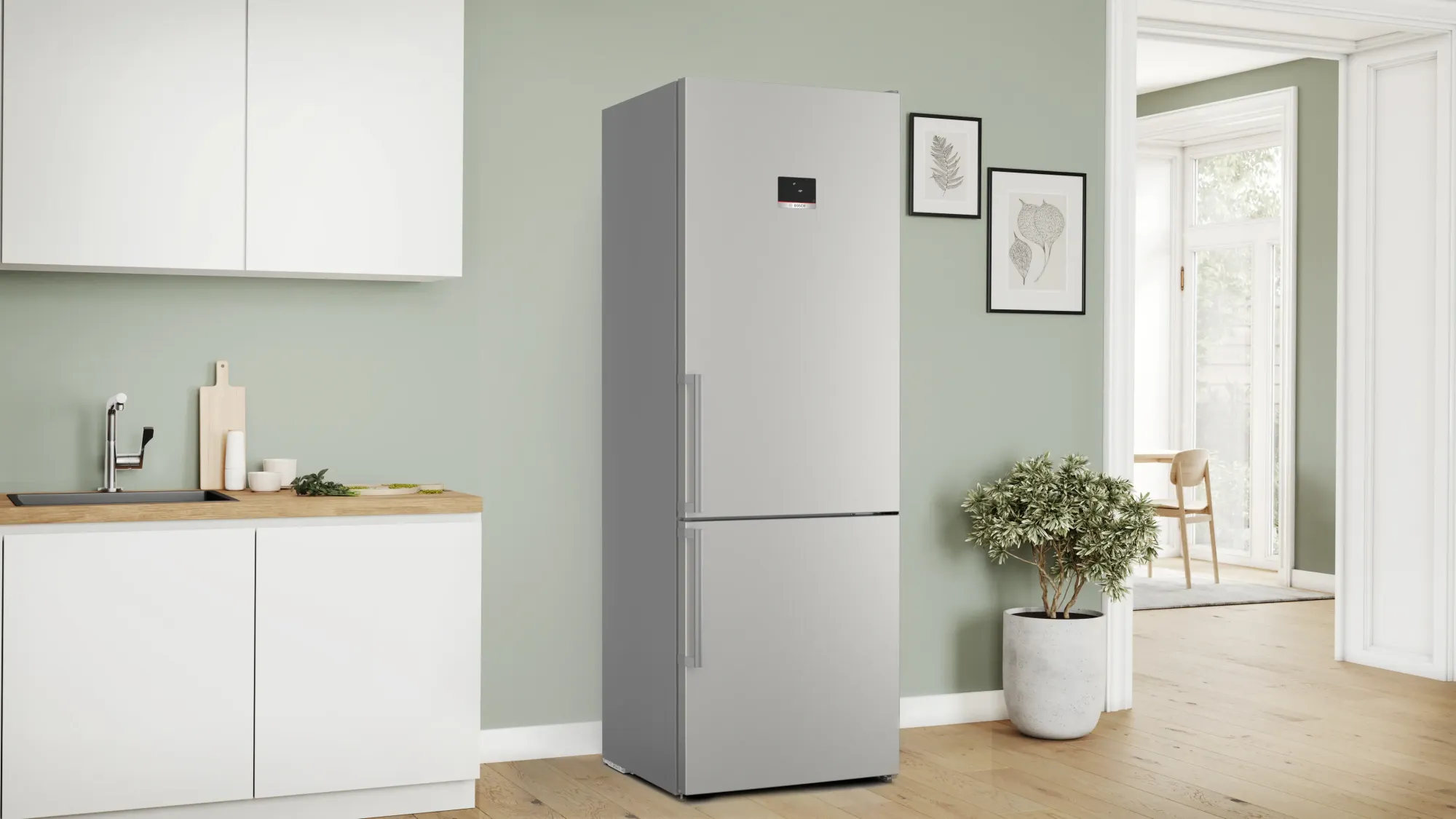 Série 4 Réfrigérateur combiné pose-libre 203 x 70 cm Inox KGN497ICT