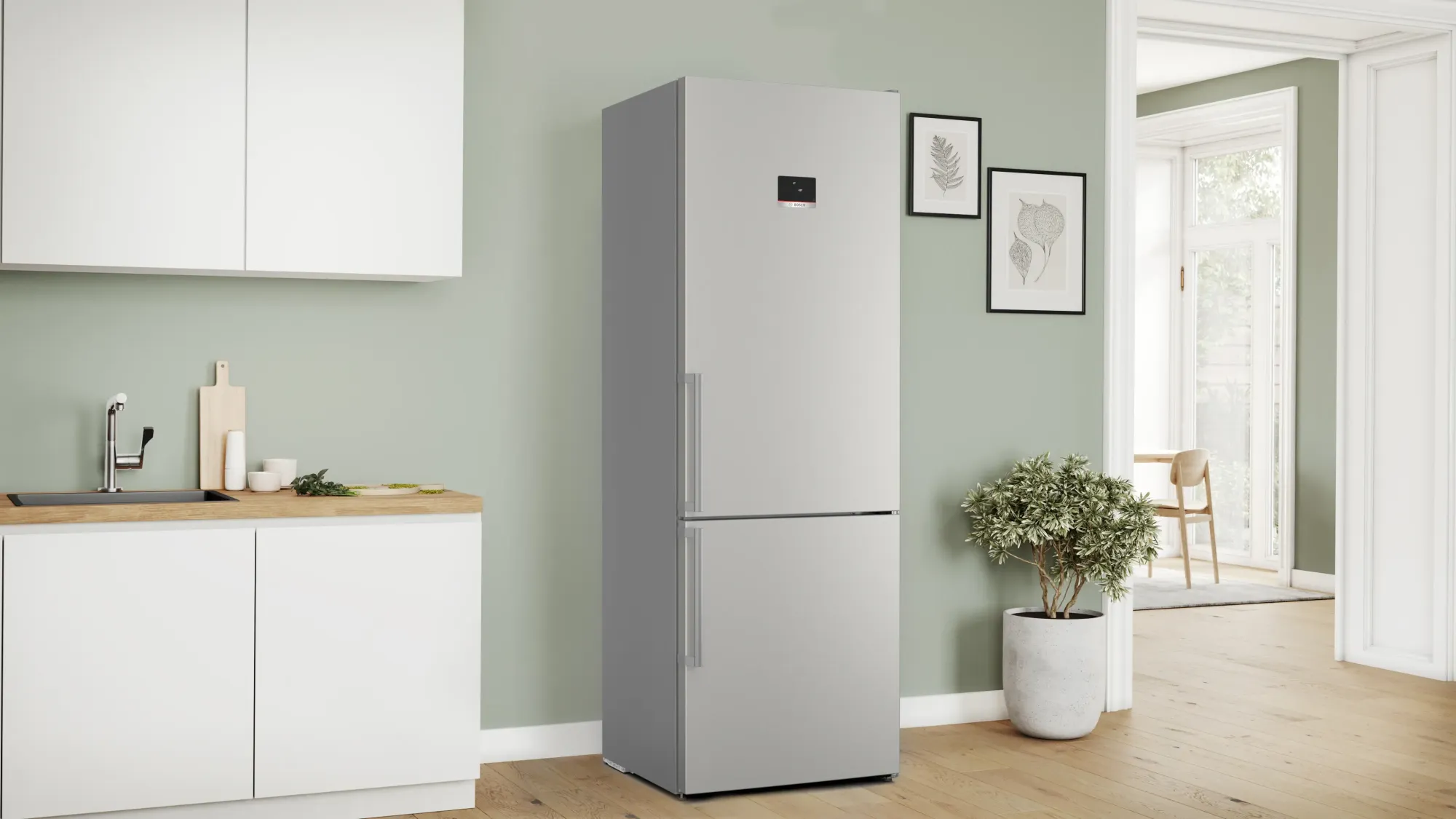 Série 6 Réfrigérateur combiné pose-libre 203 x 70 cm Inox KGN49AIBT