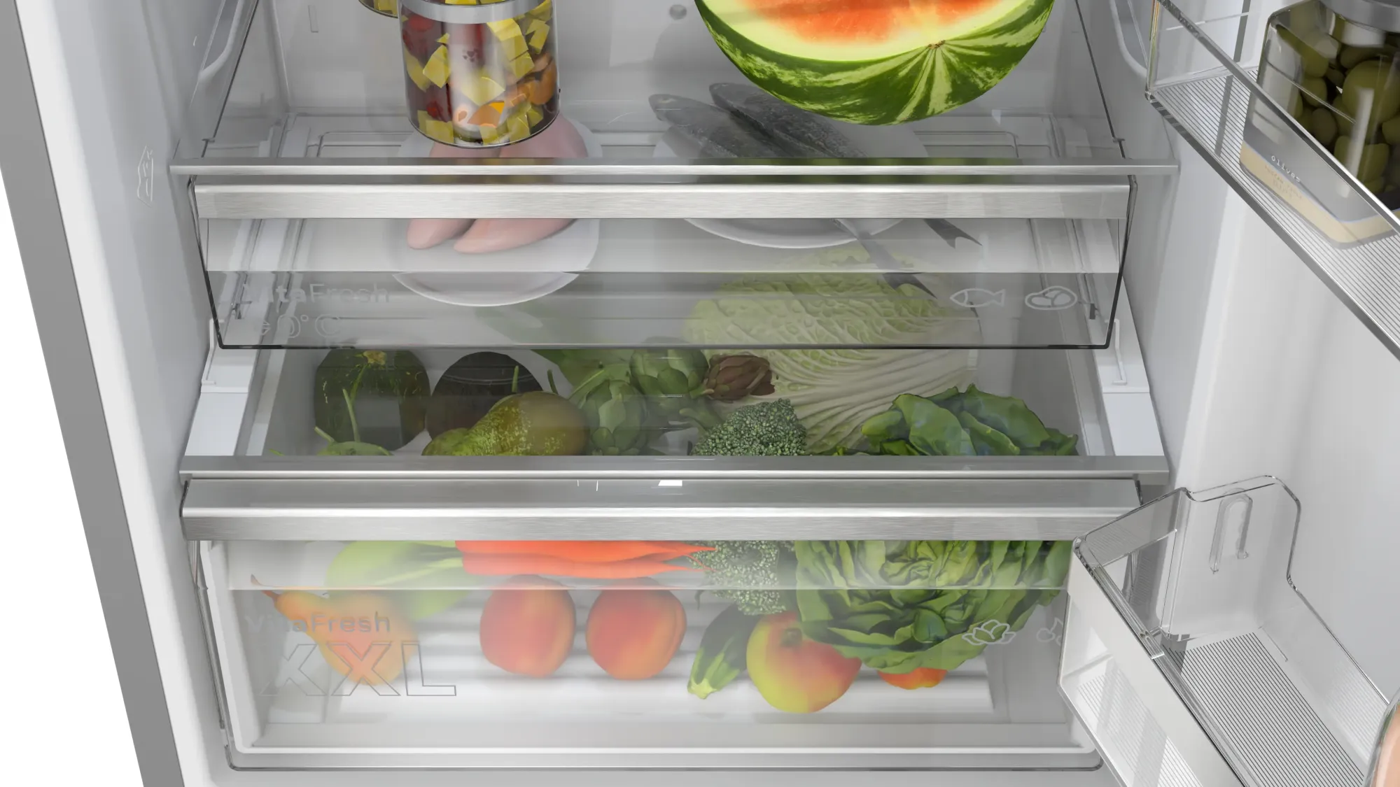 Série 6 Réfrigérateur combiné pose-libre 203 x 70 cm Inox KGN49AIBT