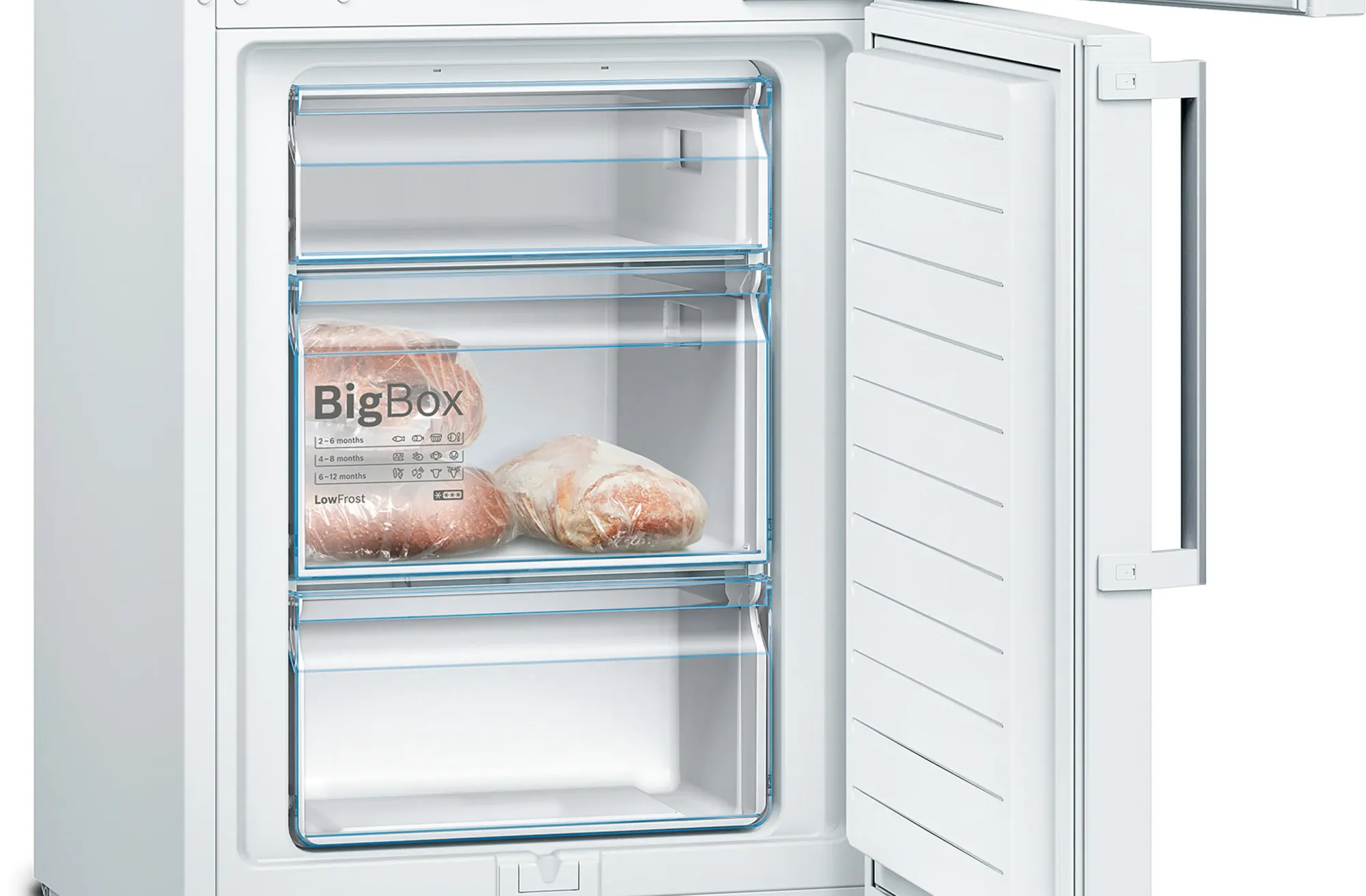 Série 4 Réfrigérateur combiné pose-libre 176 x 60 cm Blanc KGV33VWEP