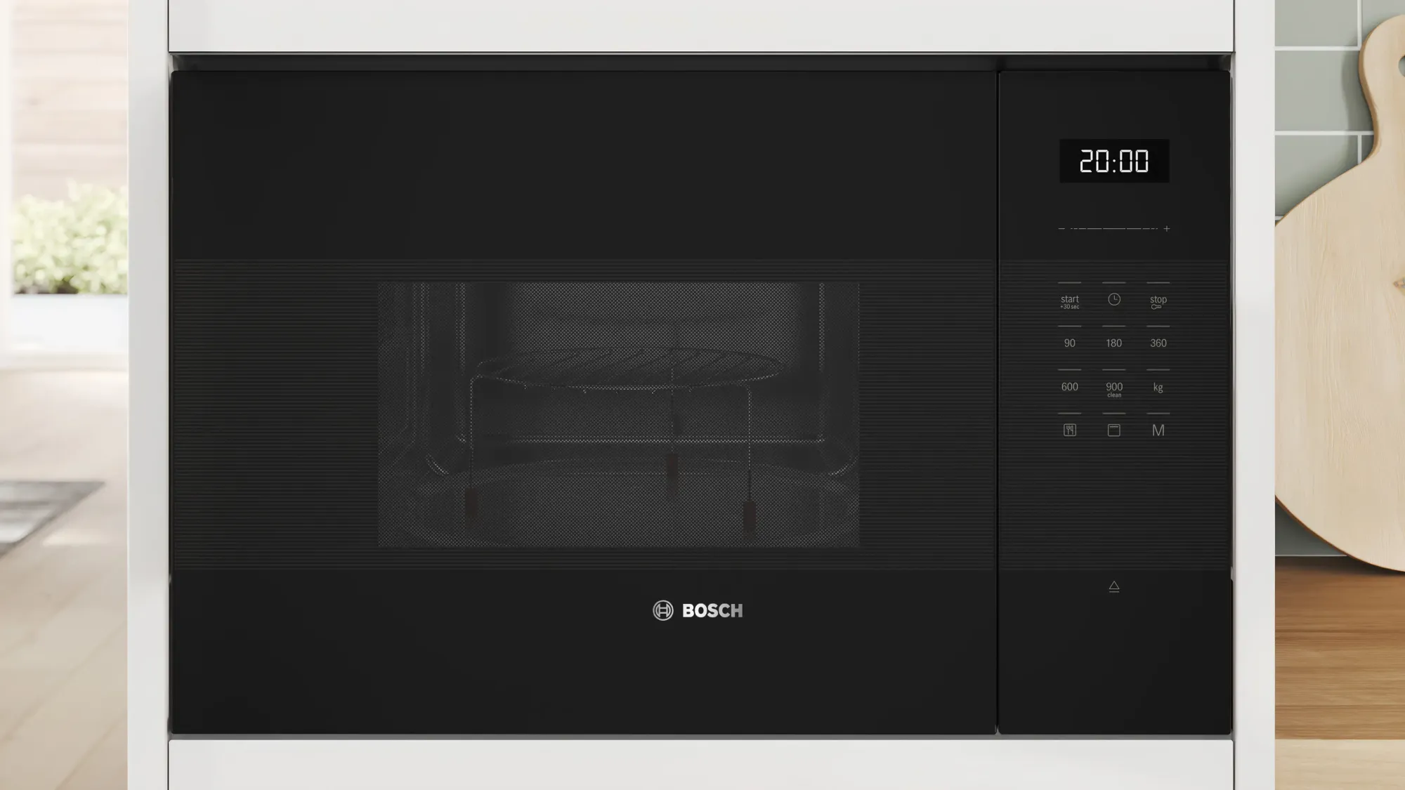 Série 6 Micro-ondes encastrable avec gril Noir BEL554MB2