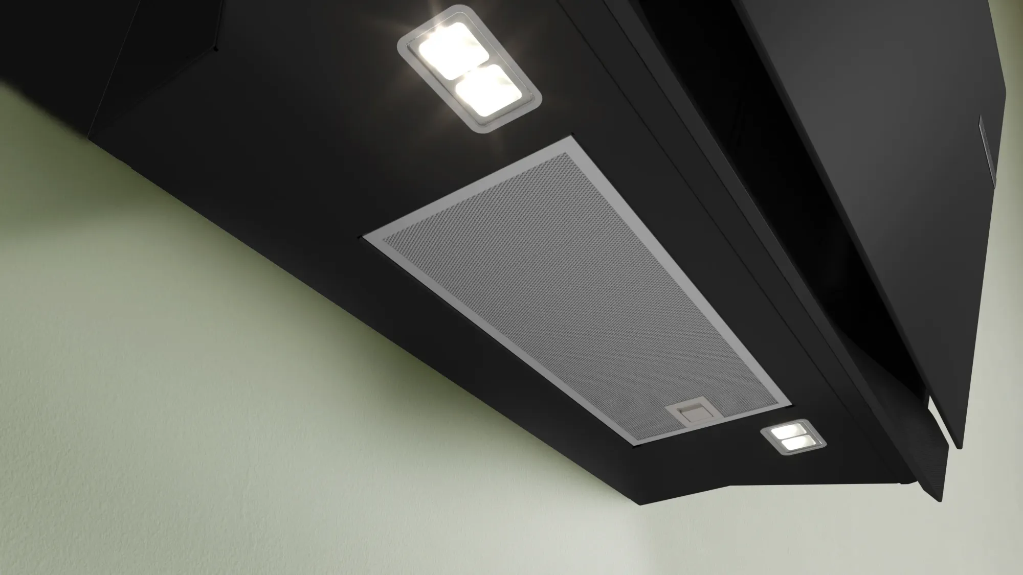 Série 8 Hotte murale 90 cm Noir avec finition en verre, Noir avec finition en verre, Noir DWK91LT60