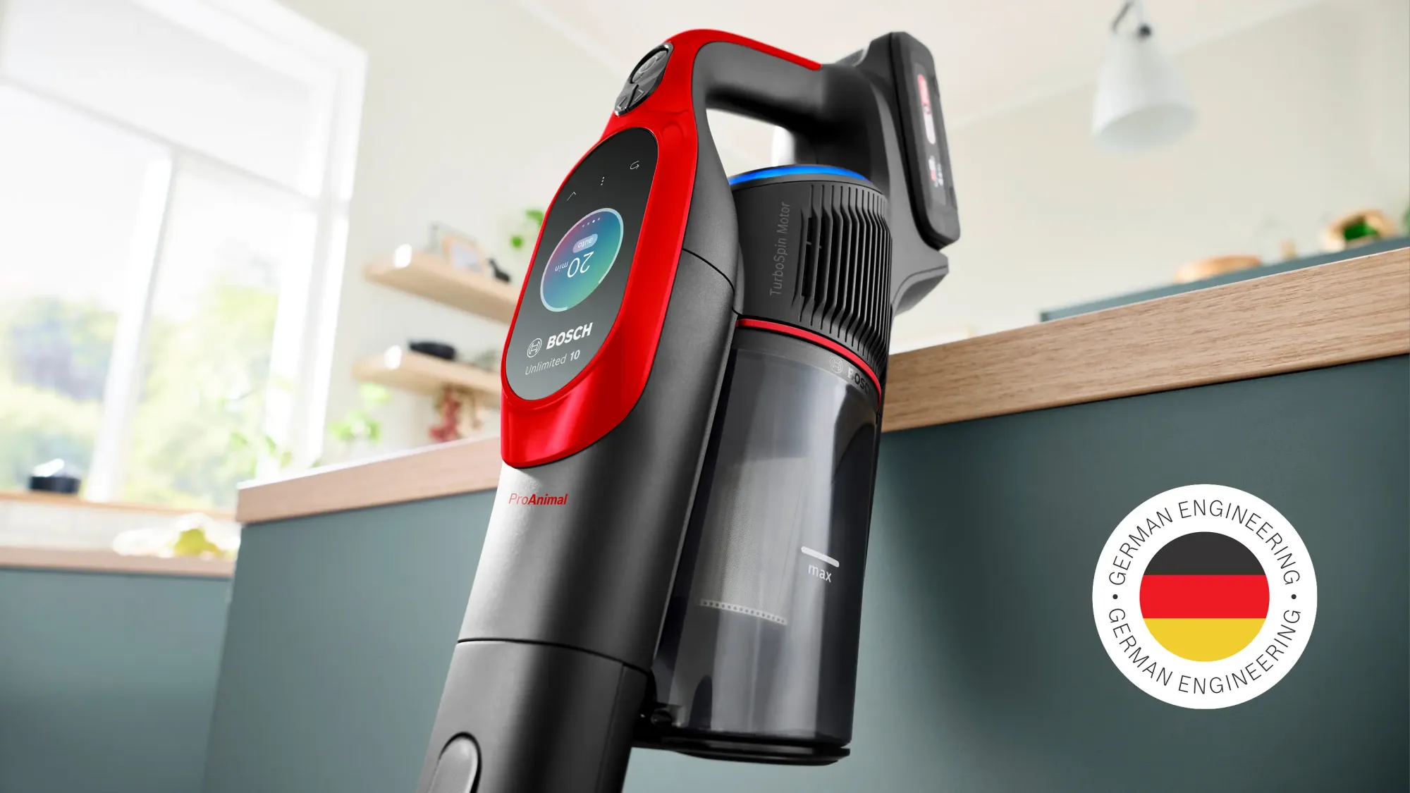 Aspirateur rechargeable Unlimited 10 ProAnimal Rouge BCS1041PET