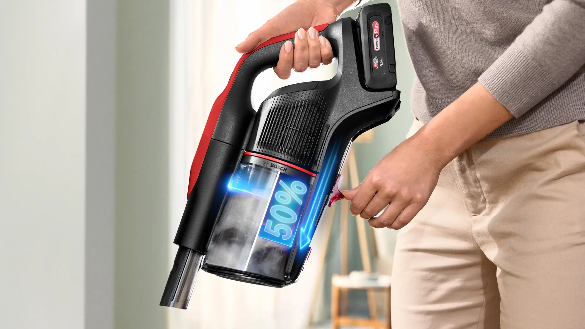 Aspirateur rechargeable Unlimited 10 ProAnimal Rouge BCS1041PET