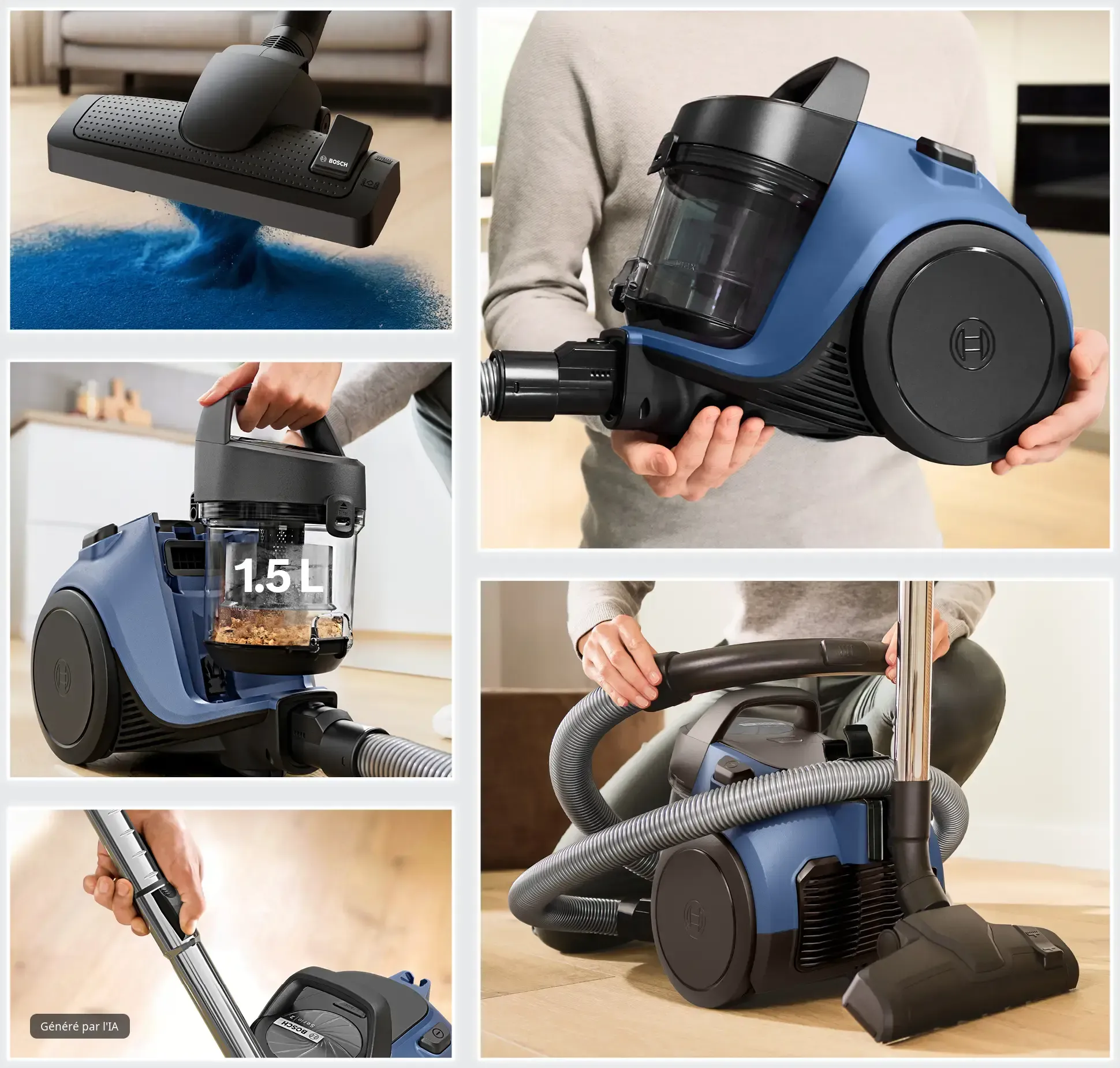 Série 2 Aspirateur sans sac Bleu BGS05AM