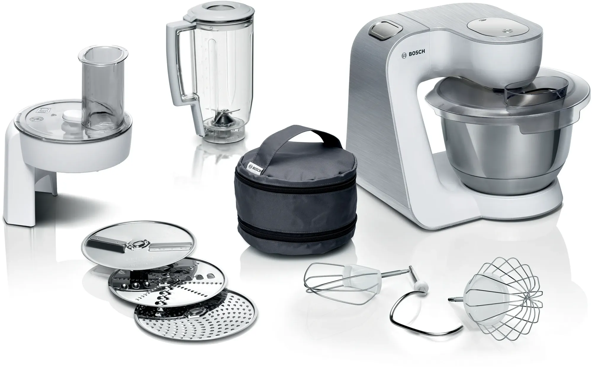 Série 4 Robot pâtissier MUM 5 1000 W Blanc, argent MUM58W20