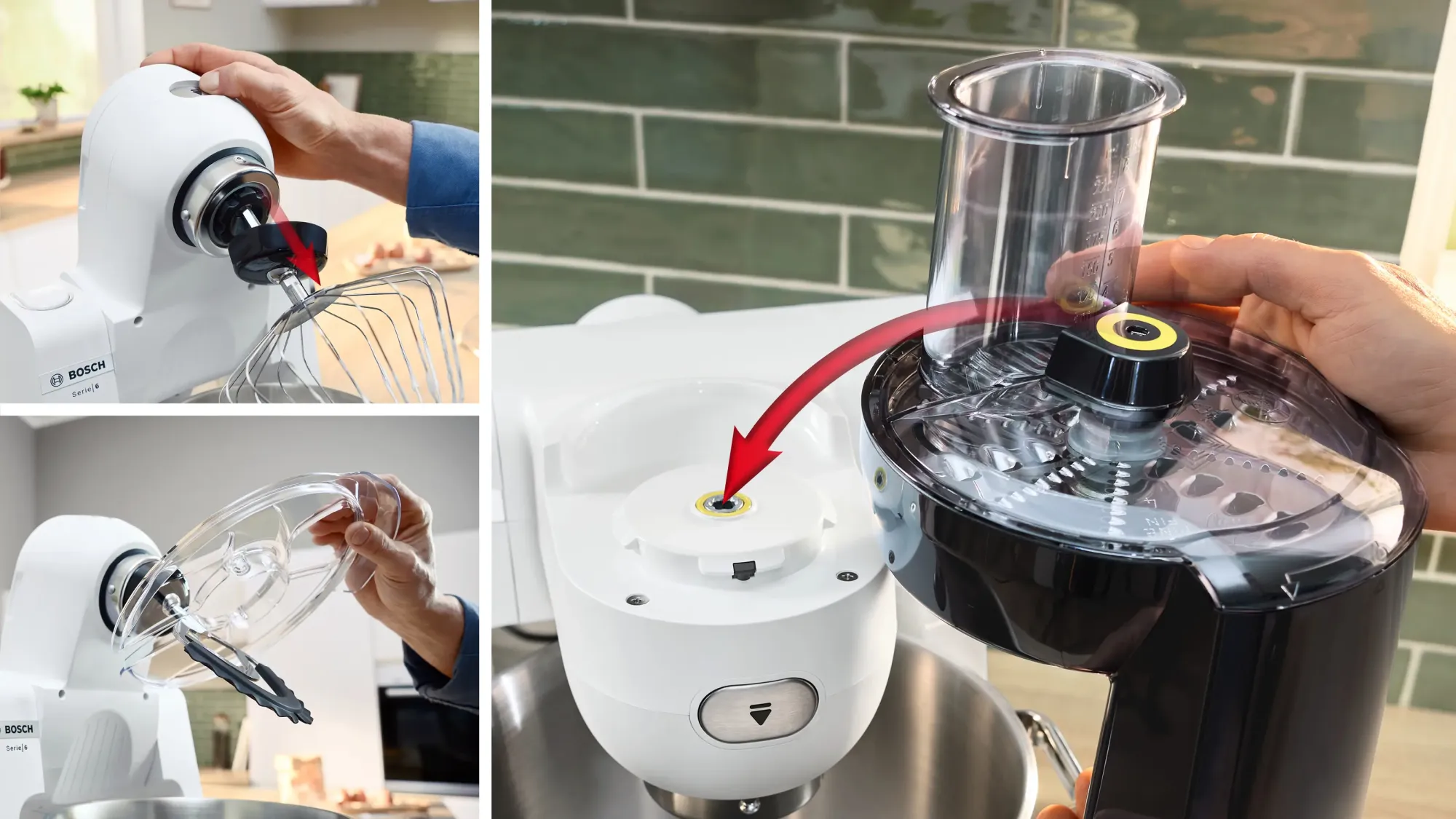 Série 6 Robot pâtissier 1600 W Blanc, Inox brossé MUMS6EW18