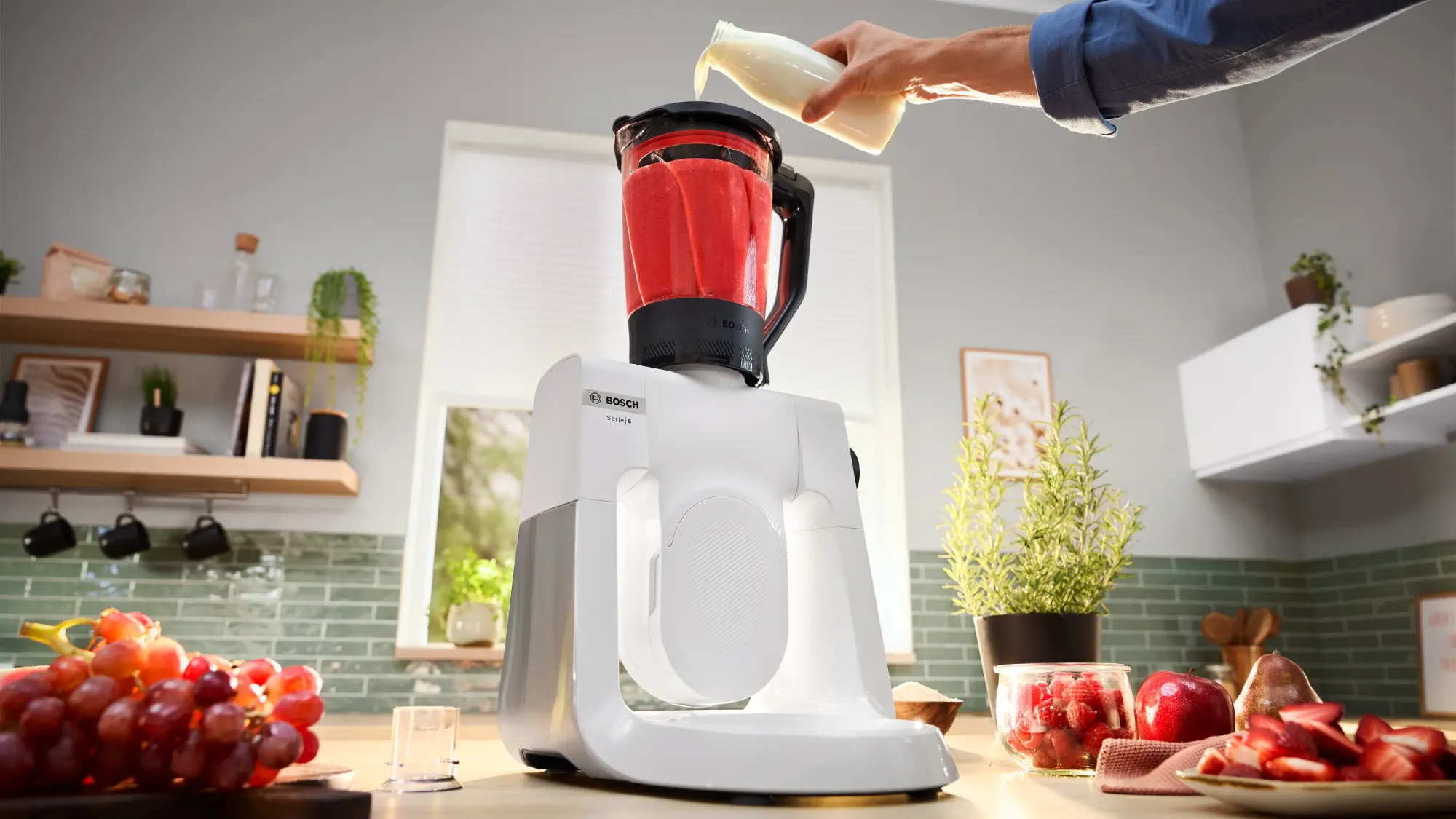 Série 6 Robot pâtissier 1600 W Blanc, Inox brossé MUMS6EW22