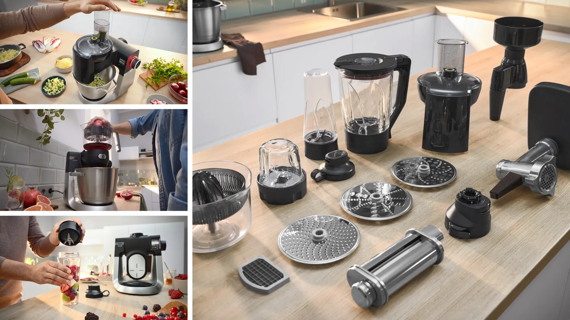 Série 6 Robot pâtissier avec balance 1600 W Noir, Inox brossé MUMS6ZS17