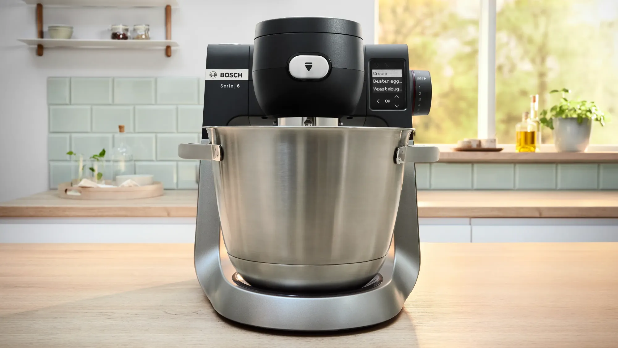 Série 6 Robot pâtissier avec balance 1600 W Noir, Inox brossé MUMS6ZS18