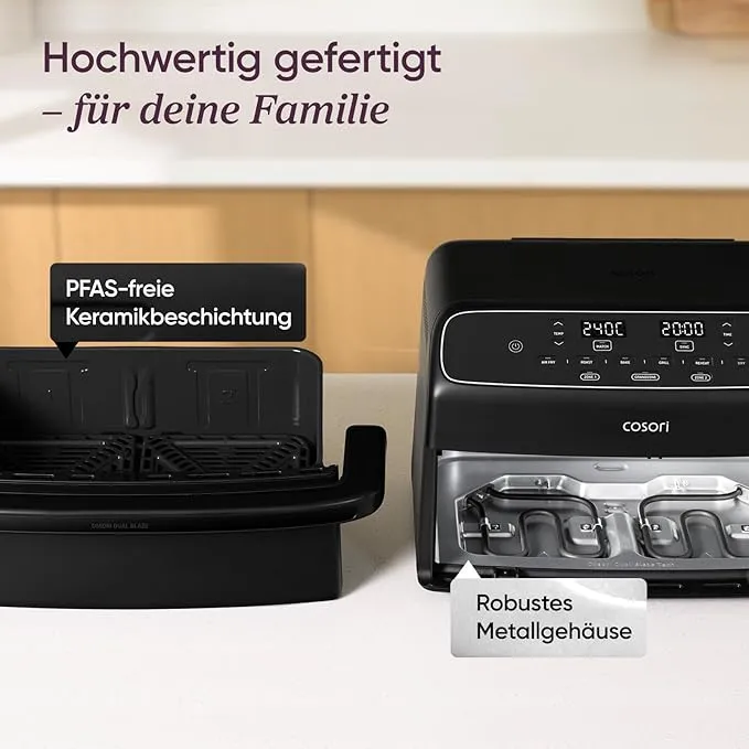 Friteuse à air chaud Cosori Dual Blaze TwinFry Compact 8,6 L