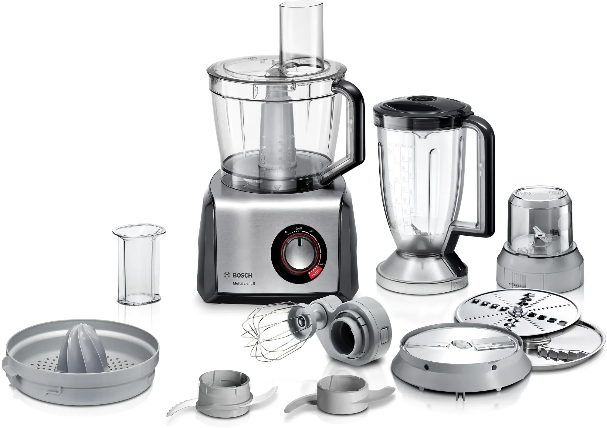 Robot culinaire MultiTalent 8 1250 W Noir, Inox brossé MC812M844