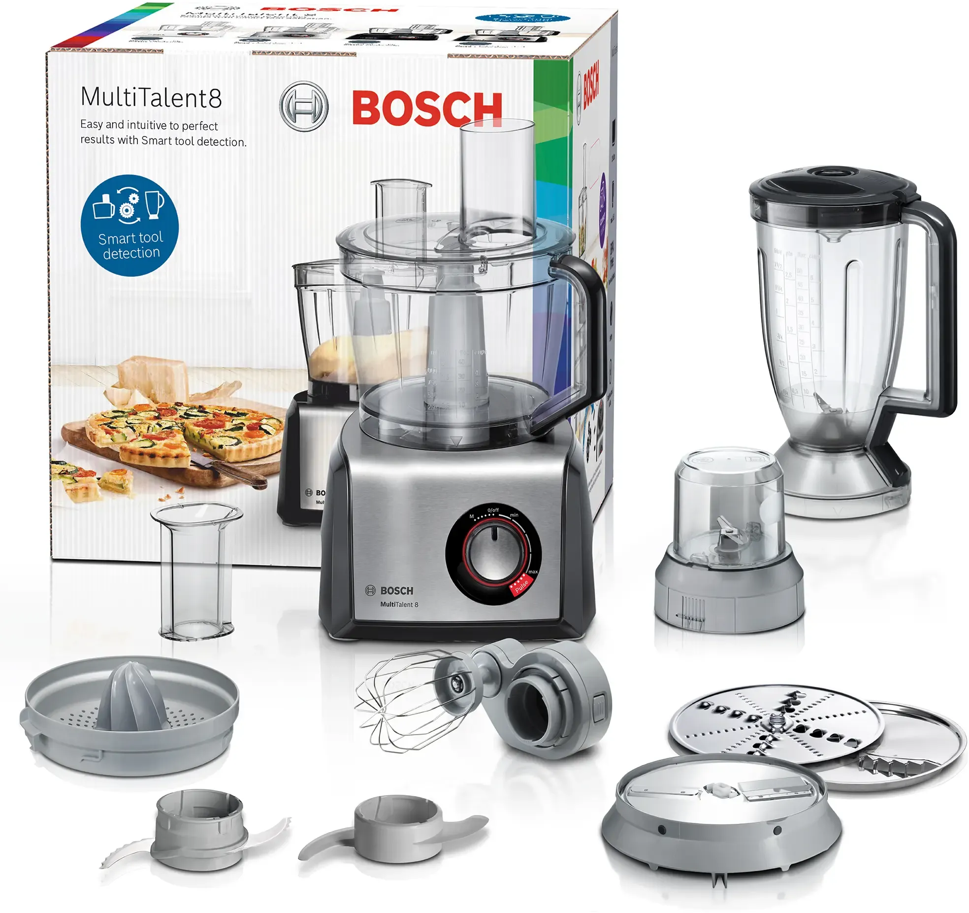 Robot culinaire MultiTalent 8 1250 W Noir, Inox brossé MC812M844