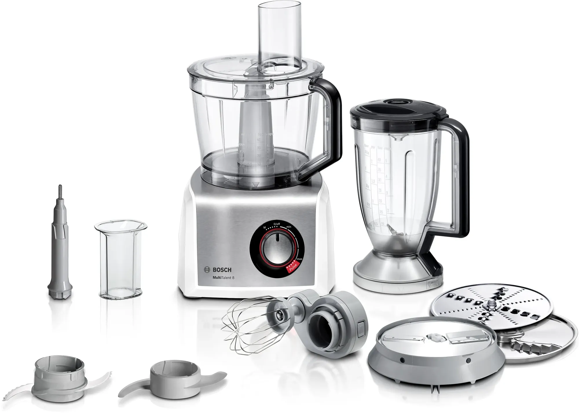 Robot culinaire MultiTalent 8 1250 W Blanc, Inox brossé MC812S814