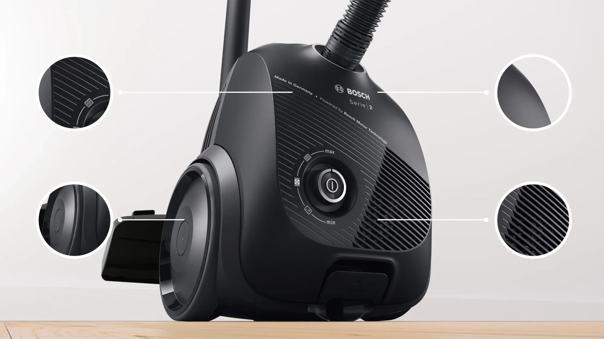 Série 2 Aspirateur avec sac Noir BGLS2BA1