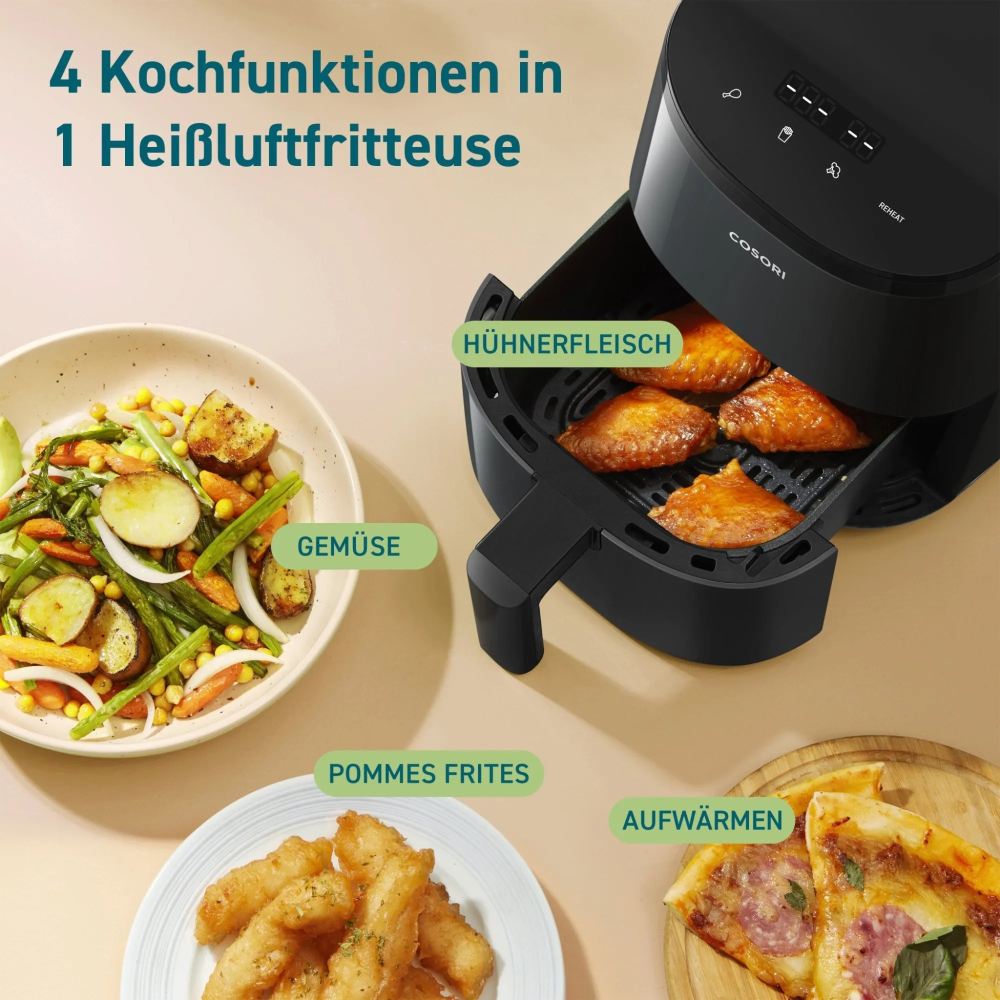 Friteuse à air chaud Cosori 2 L Mini