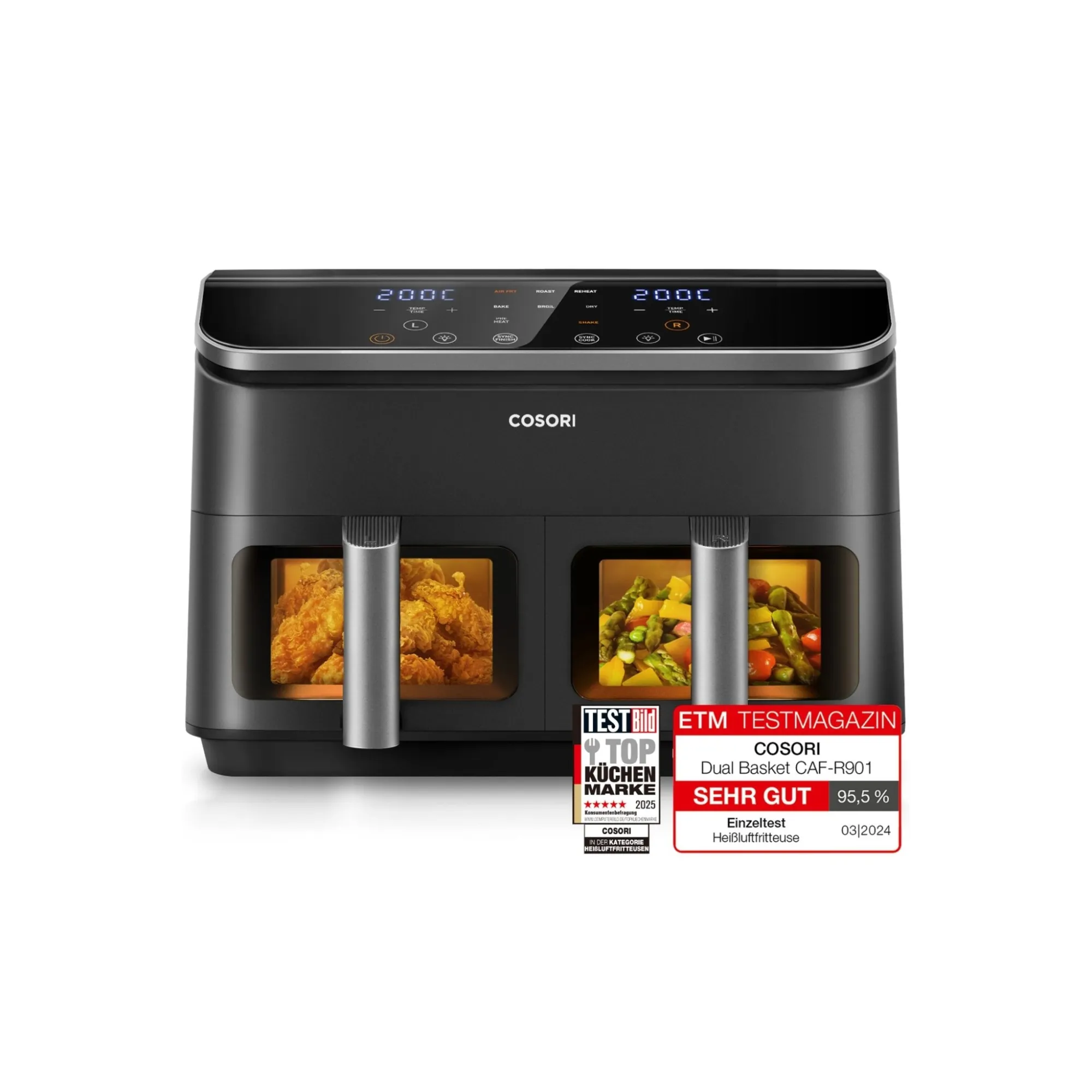 Friteuse à air chaud Cosori Dual Basket 8,5 L