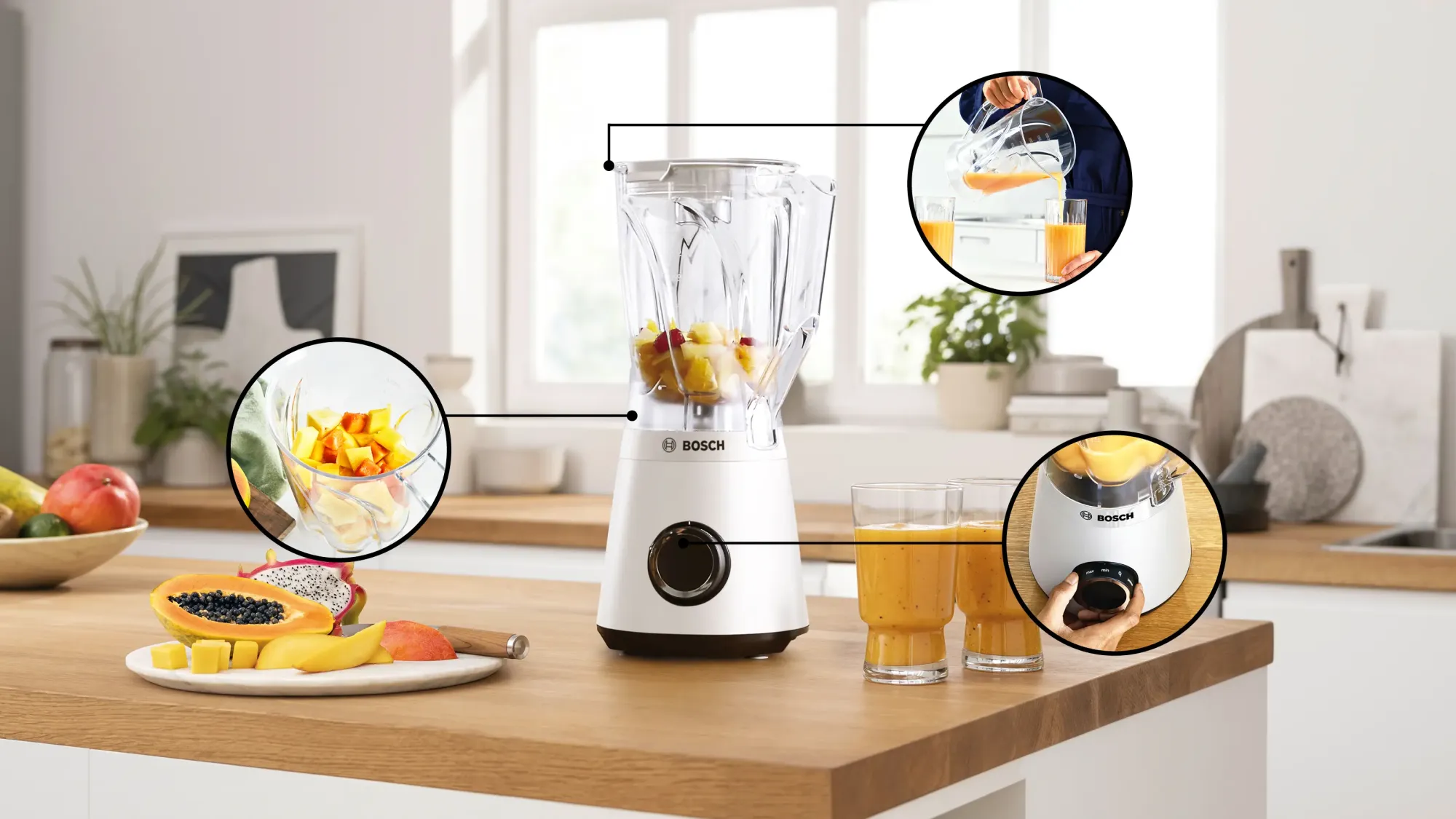 Série 4 Blender VitaPower 1200 W Blanc MMB6141W